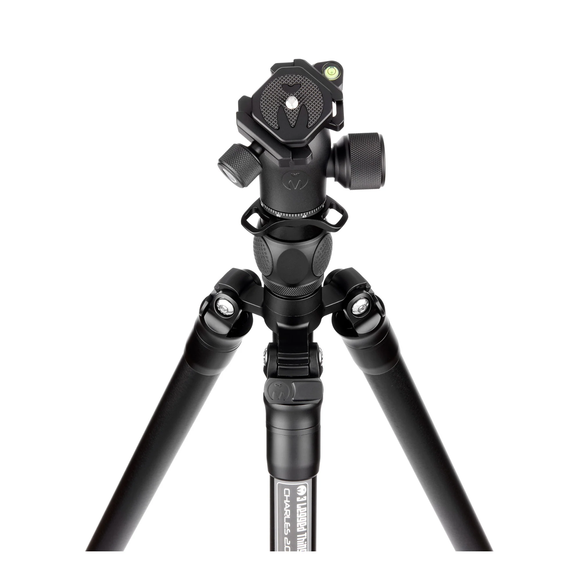 3 Legged Thing Charles 2.0 Aluminium Tripod System & AirHed Pro (Matte Black) - Image 3