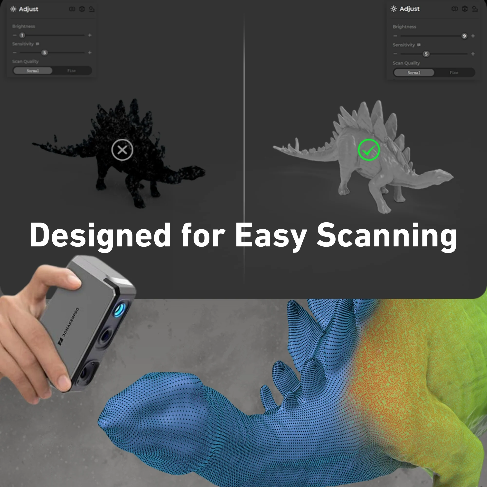Seal Lite 3D Scanner with Weatherproof Tan Hard Case with 18 x 14 x 7-Inch Customizable Foam Bundle - Image 4