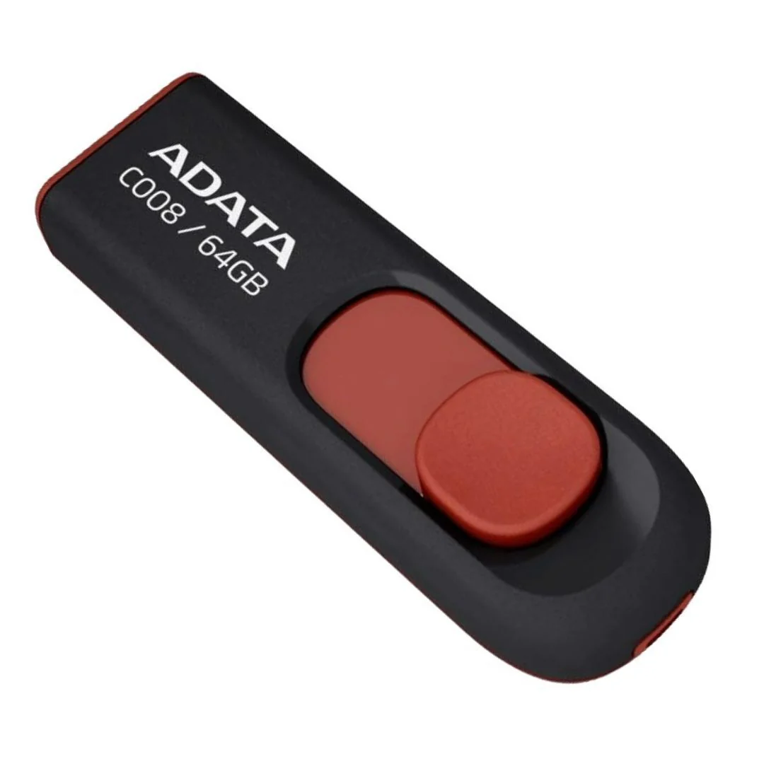ADATA 64GB USB 2.0 Retractable Capless Flash Drive (Red) - Image 4