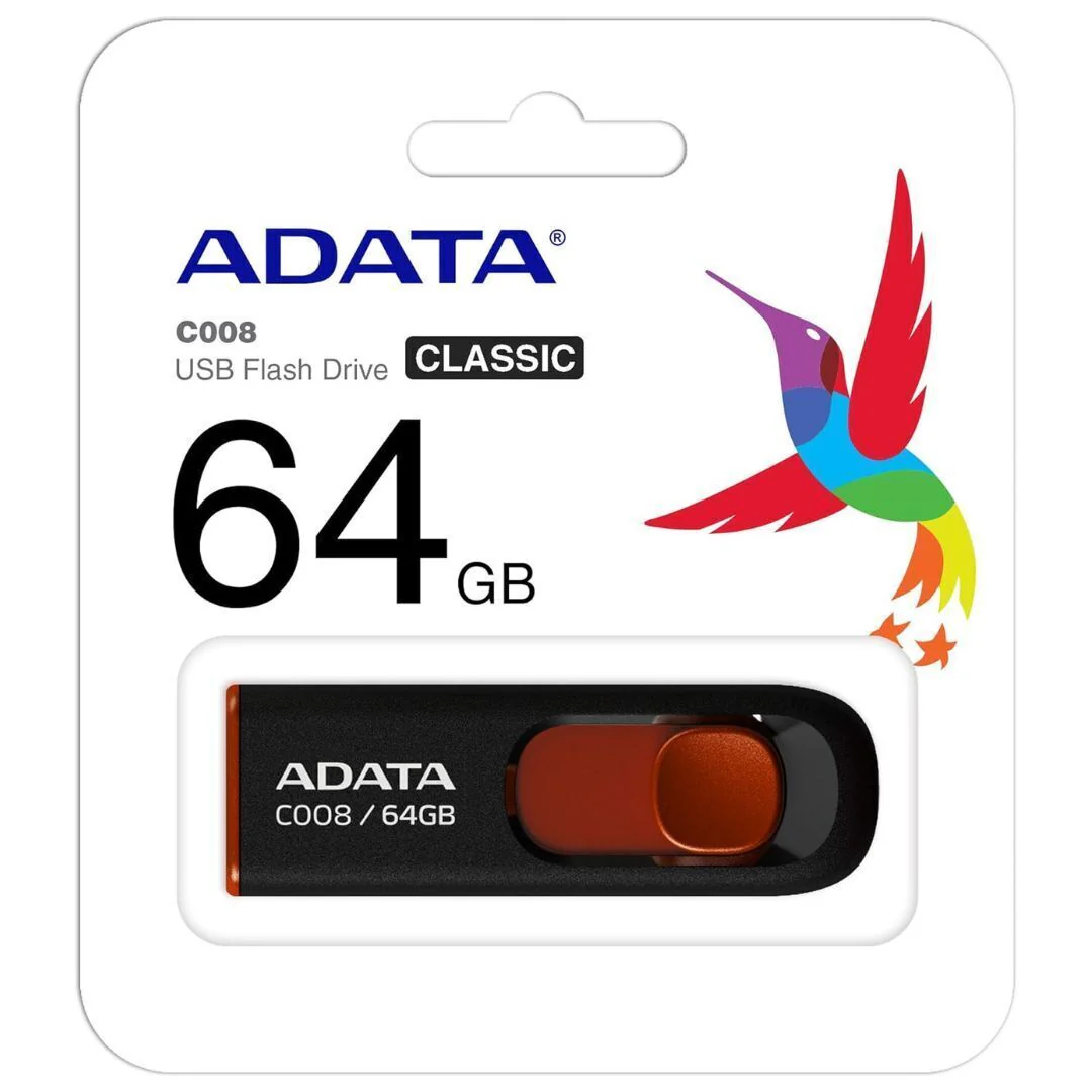 ADATA 64GB USB 2.0 Retractable Capless Flash Drive (Red) - Image 6