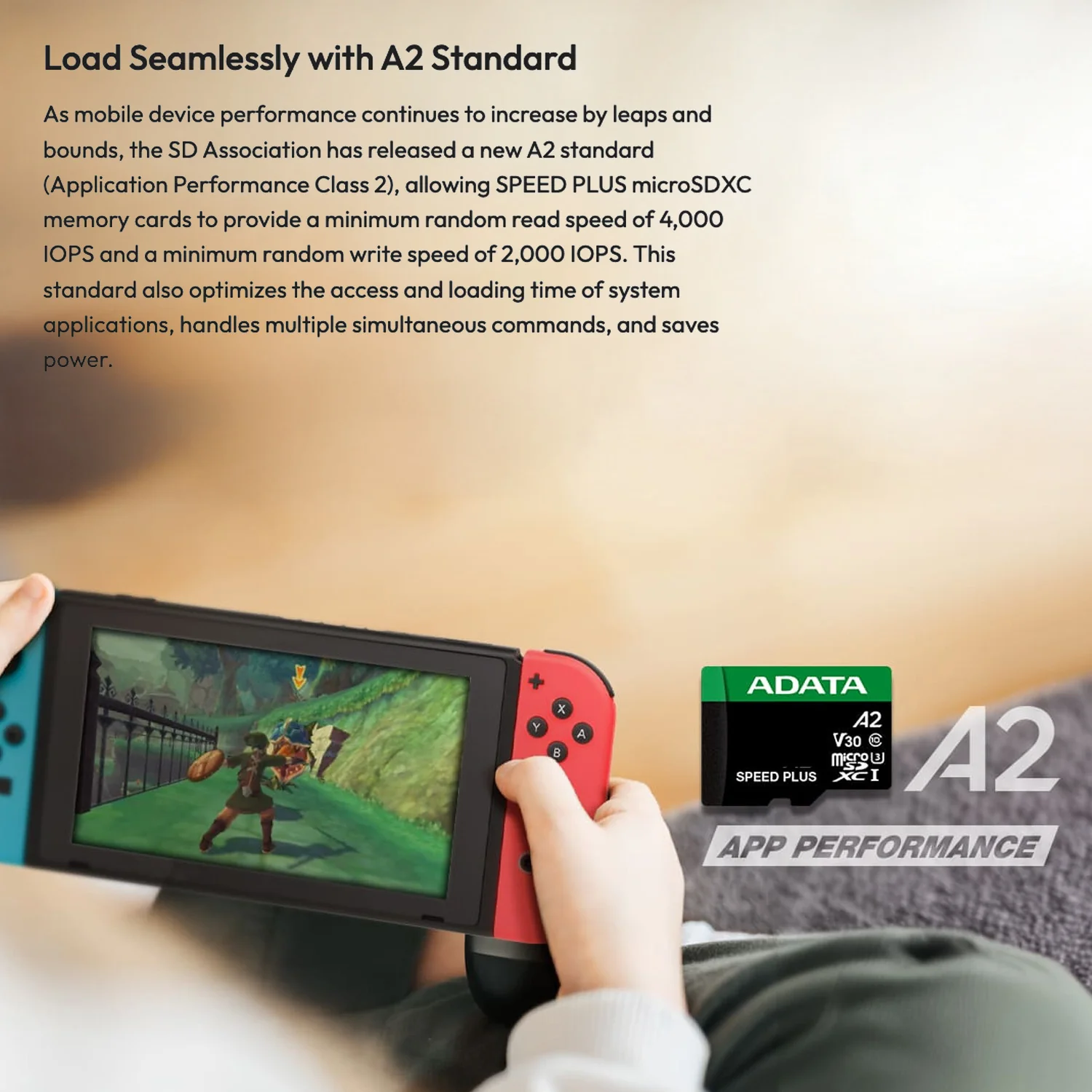 ADATA SPEED PLUS 128GB microSDXC UHS-I U3 Class 10 A2 V30 Temperature-Proof Memory Card - Image 5