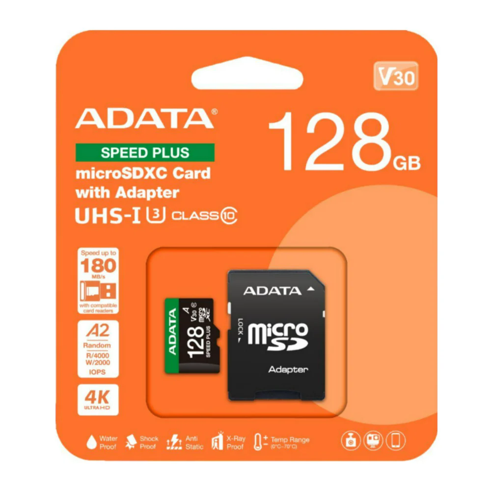 ADATA SPEED PLUS 128GB microSDXC UHS-I U3 Class 10 A2 V30 Temperature-Proof Memory Card - Image 8