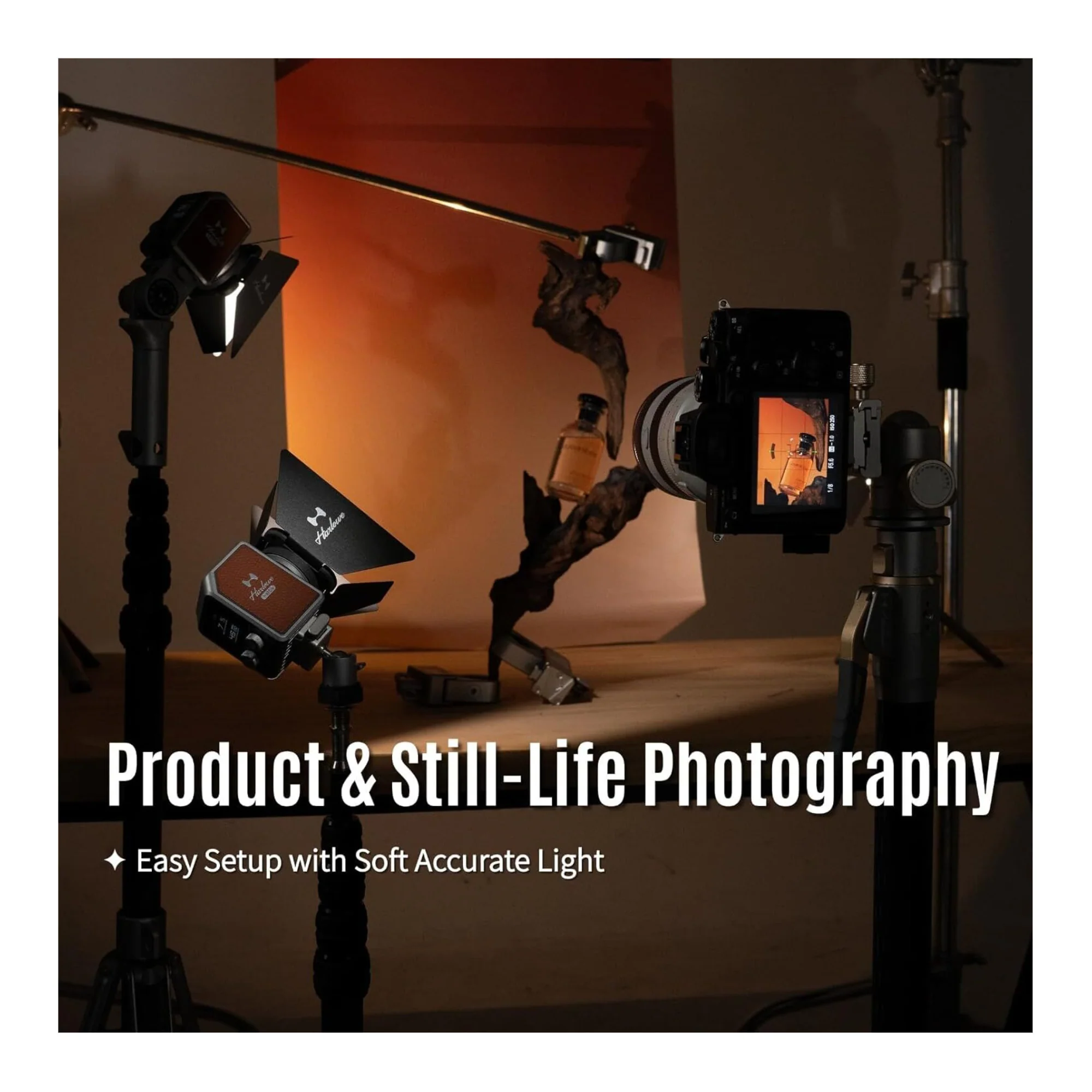 Harlowe Micro Portable LED Light Standard Kit for Camera 8W Bi-Color 2700K-6500K - Image 6