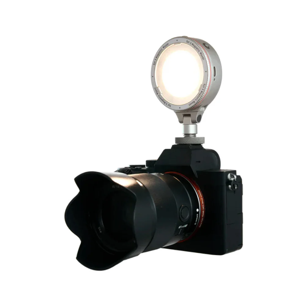 Harlowe Sol 5 Spectra Cold Shoe Adapter RGBCW On Camera Light Kit - Image 4