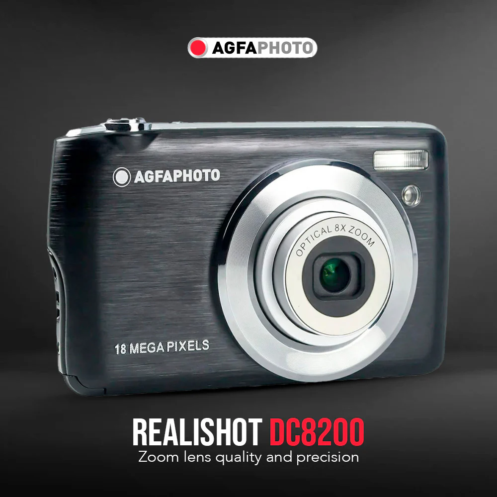 Agfa Photo DC8200 Compact Digital Camera (Black) with Camera Case (Black and Galaxy Blue) Bundle - Image 2