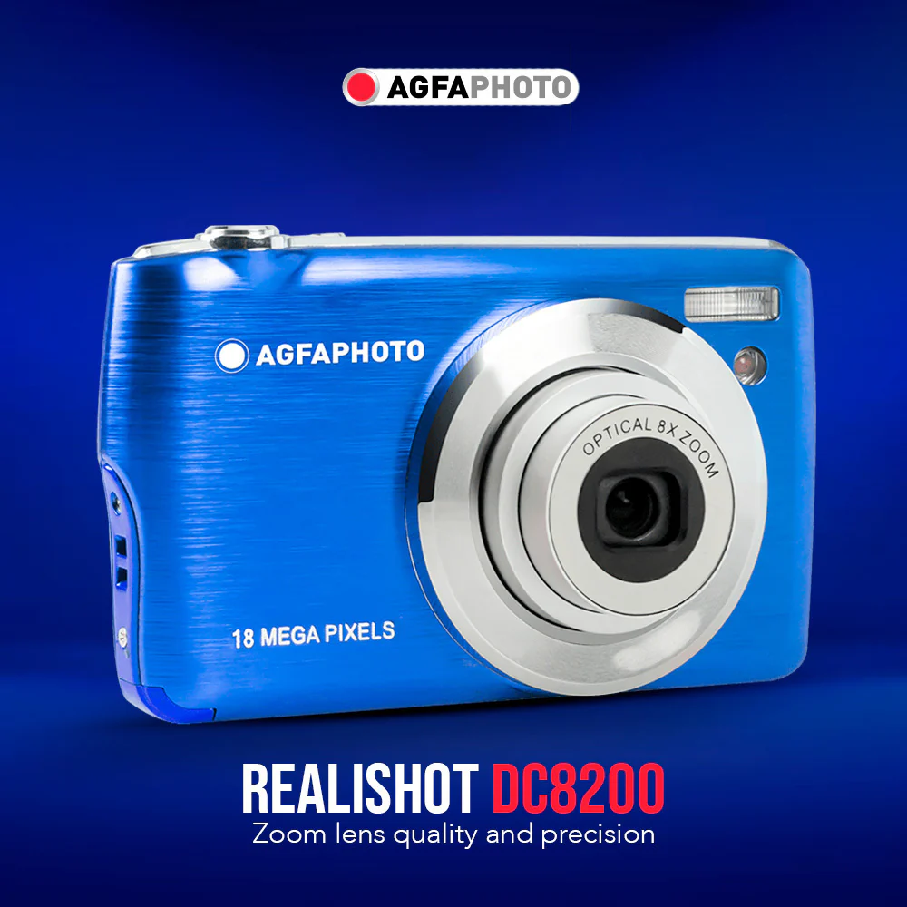 Agfa Photo DC8200 Compact Digital Camera (Blue) with Camera Case (Black and Galaxy Blue) Bundle - Image 2
