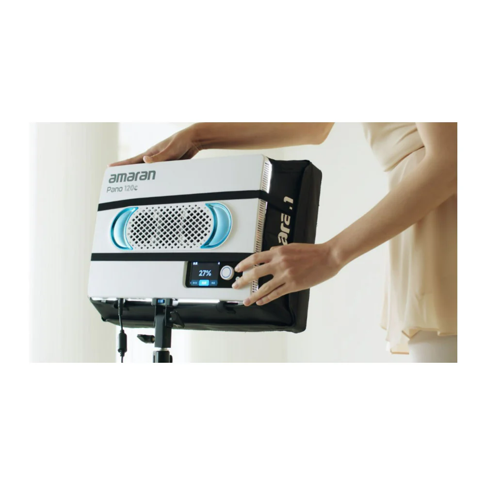 amaran Pano 120c Compact 120W Output RGBWW Full Color Panel Light All-In-One Creator Kit (White) - Image 5
