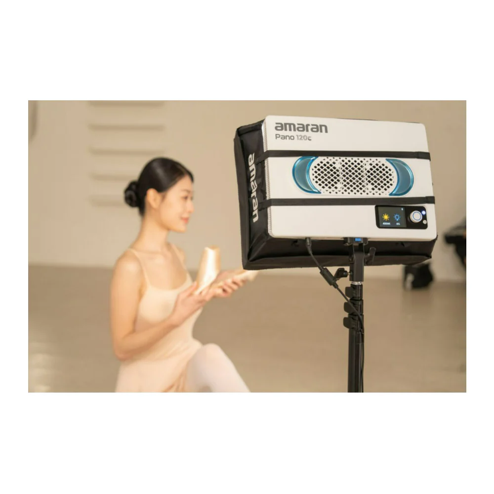 amaran Pano 120c Compact 120W Output RGBWW Full Color Panel Light All-In-One Creator Kit (White) - Image 7