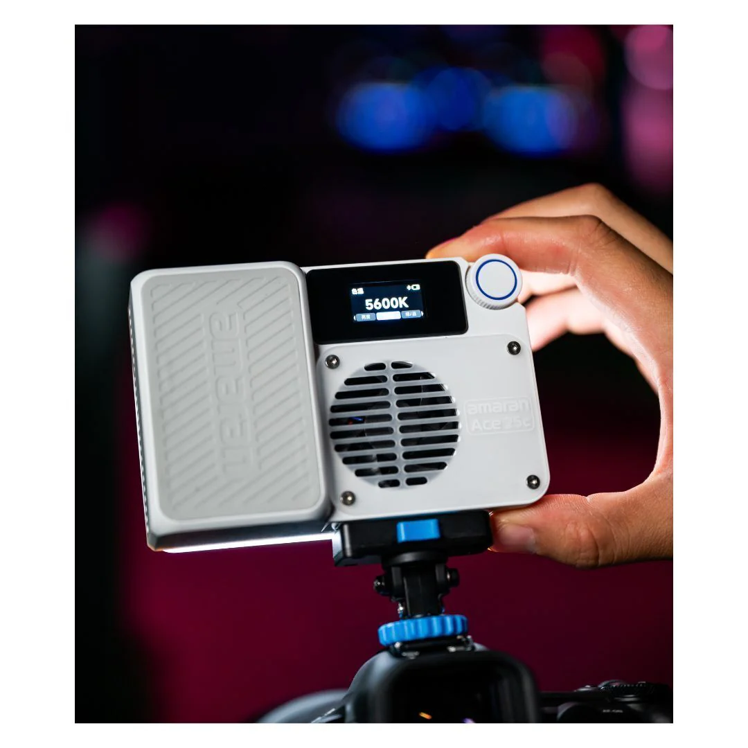 amaran Ace 25c Travel Ready Compact LED Light Creator Kit with Long-Lasting Battery (White) - Image 5