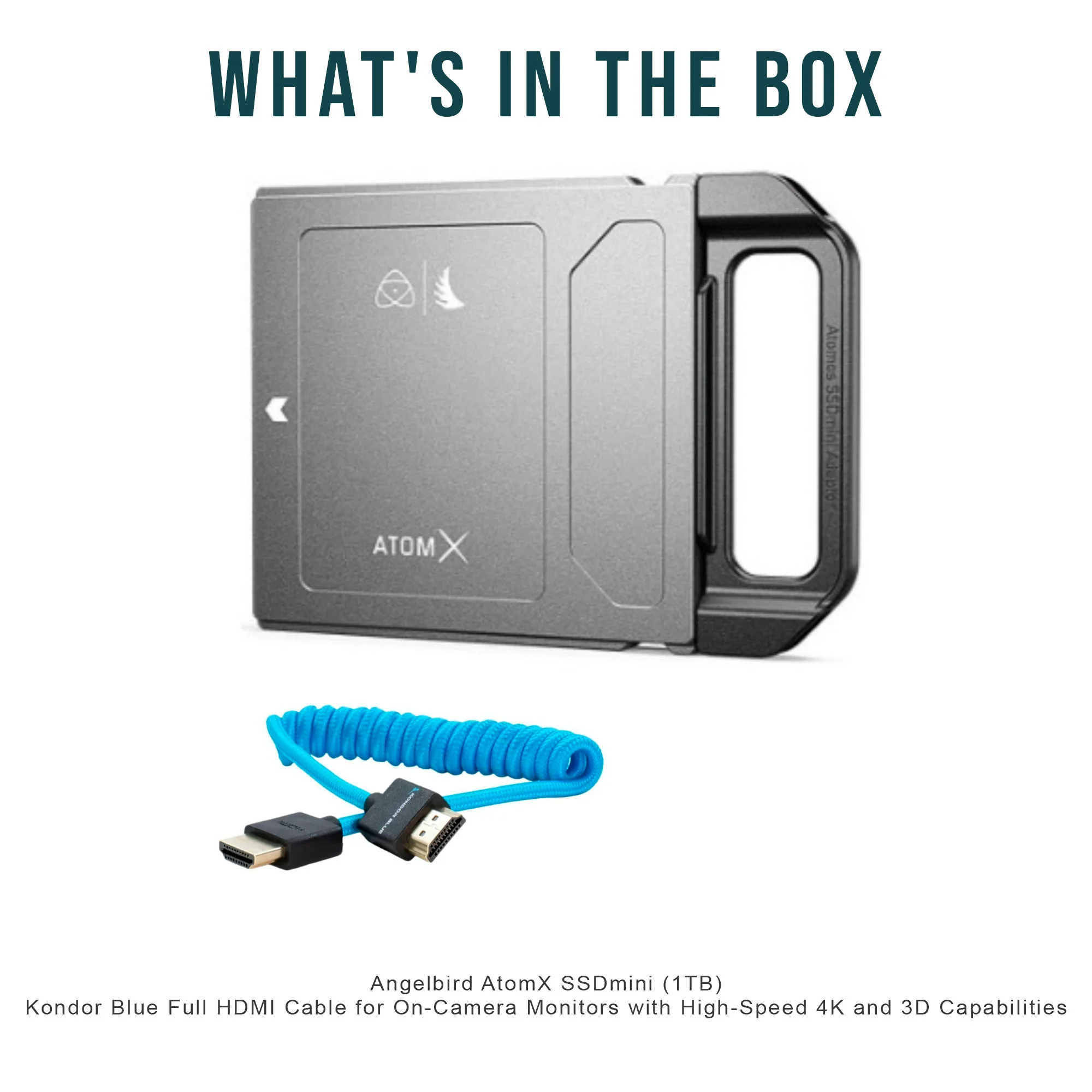 Angelbird AtomX 1TB SSDmini with Full HDMI Cable for On-Camera Monitors Bundle - Image 7