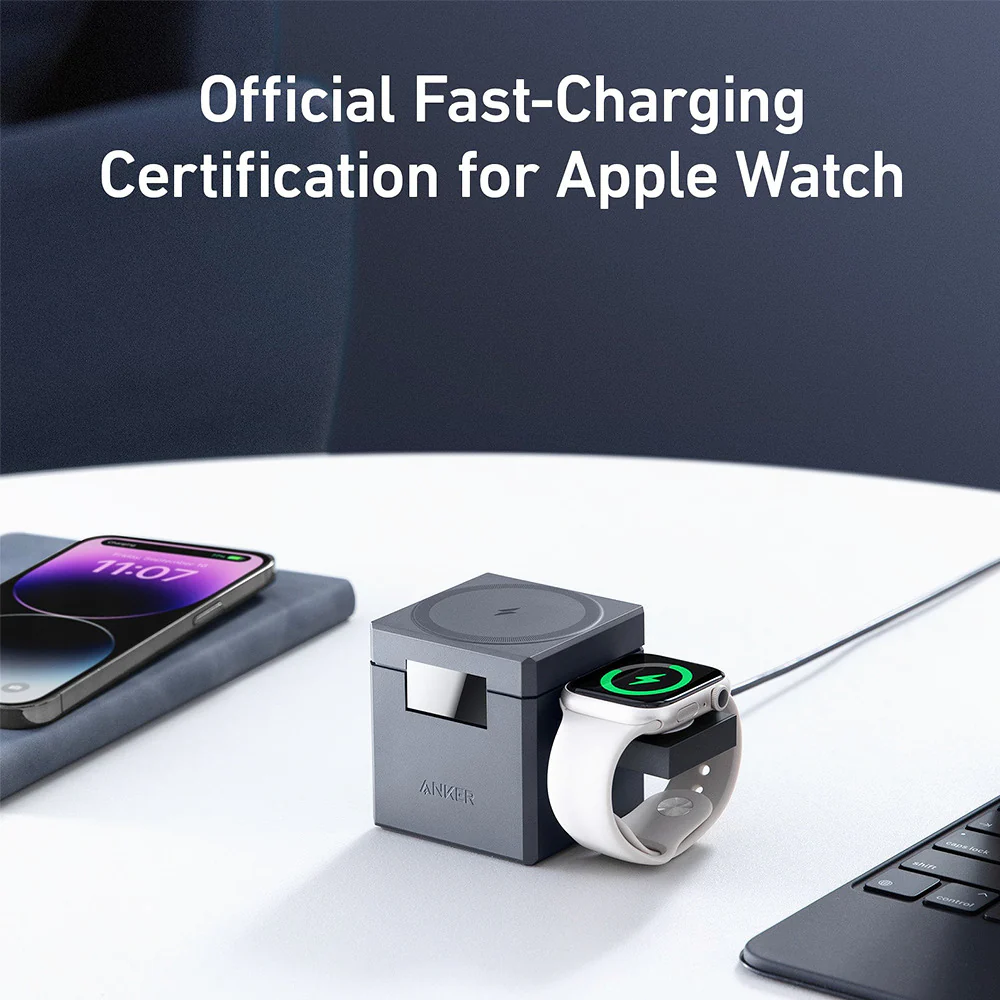 Anker 3-in-1 Wireless Charger with MagSafe for iPhone, Apple Watch, and AirPods - Image 6