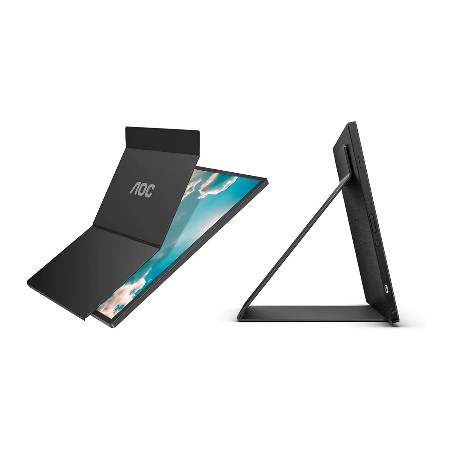 AOC 16T2 Portable Monitor, 15.6" Full HD Touch, IPS, USB-C, Micro HDMI (Certified Refurbished) - Image 2