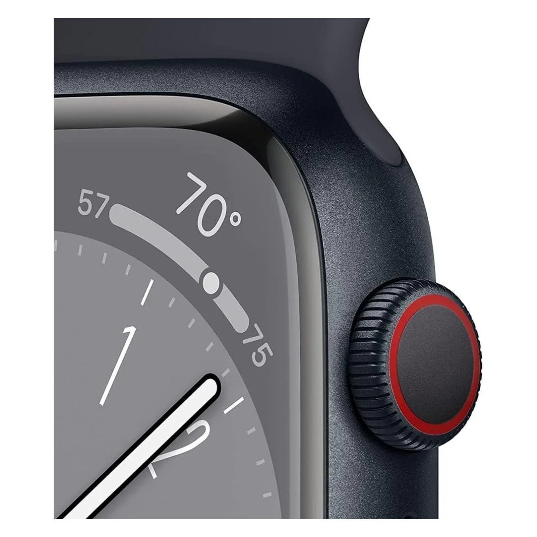 Apple Watch Series 8 GPS 45mm Aluminum Case with Sport Band (Midnight) (Used) - Image 6