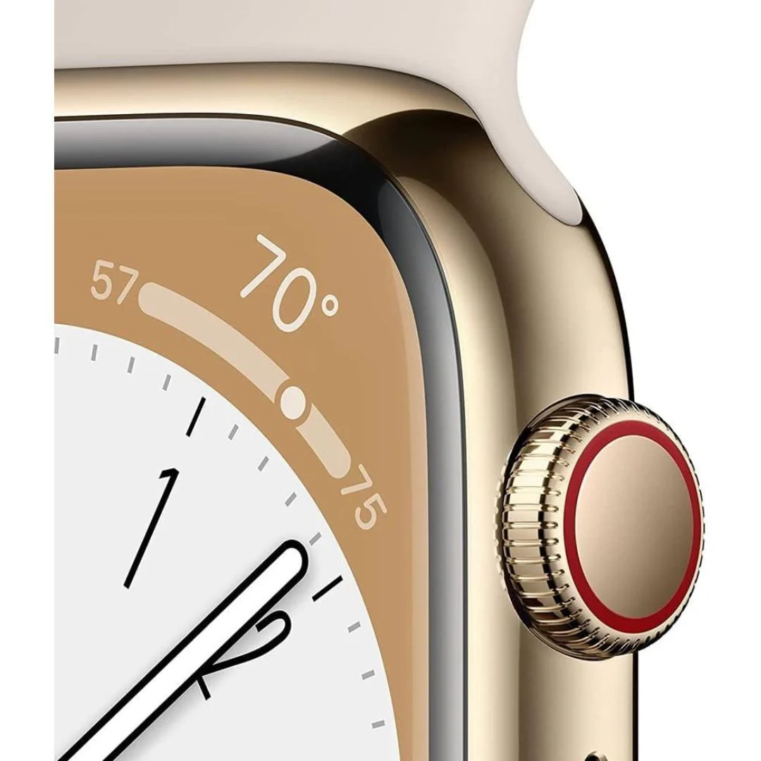 Apple Watch Series 8, 41mm GPS + Cellular (Gold Stainless Steel Case) (Certified Refurbished) - Image 3