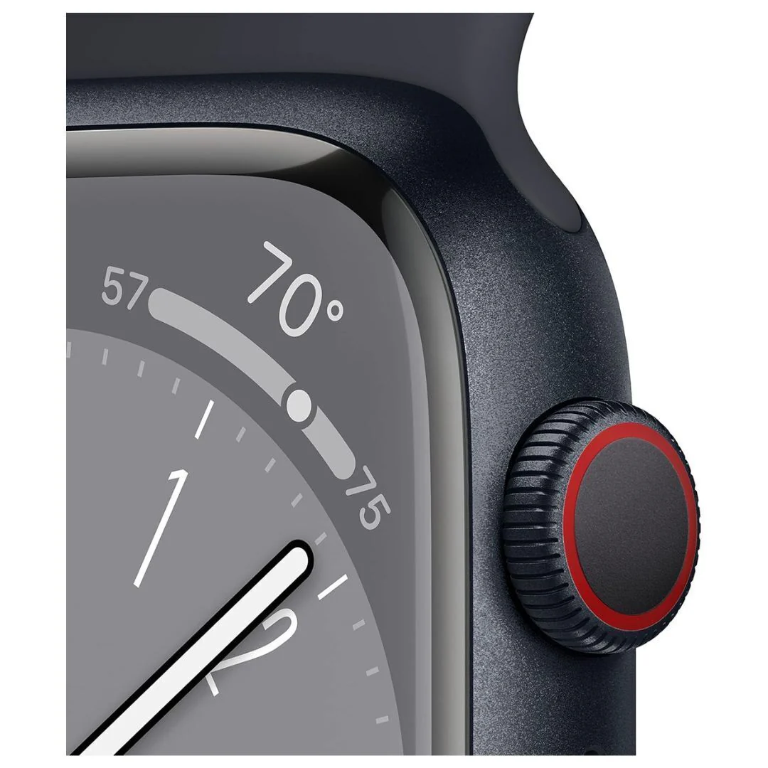 Apple Watch Series 8, GPS + Cellular (Midnight Aluminum Case, Sport Band) (Certified Refurbished) - Image 3