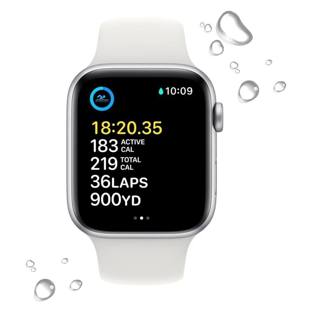 Apple Watch SE (2nd Gen) GPS + Cellular 40mm Silver Aluminum Case with White Band (Certified Refurbished) - Image 3