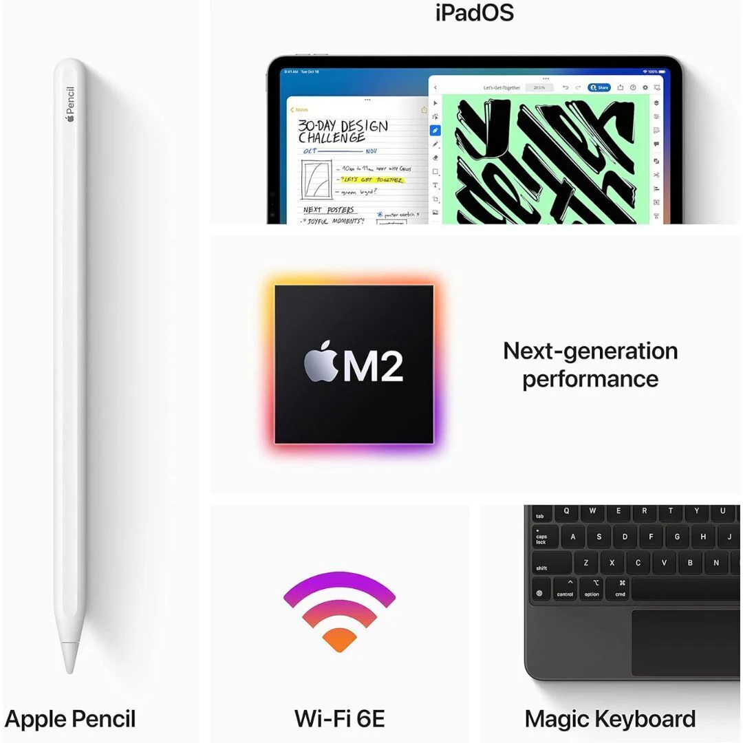 Apple 11-Inch 4th Gen IPad Pro with M2 Chip, 128GB, Wi-Fi 6E, 12MP and 10MP Cameras (Silver) - Image 4