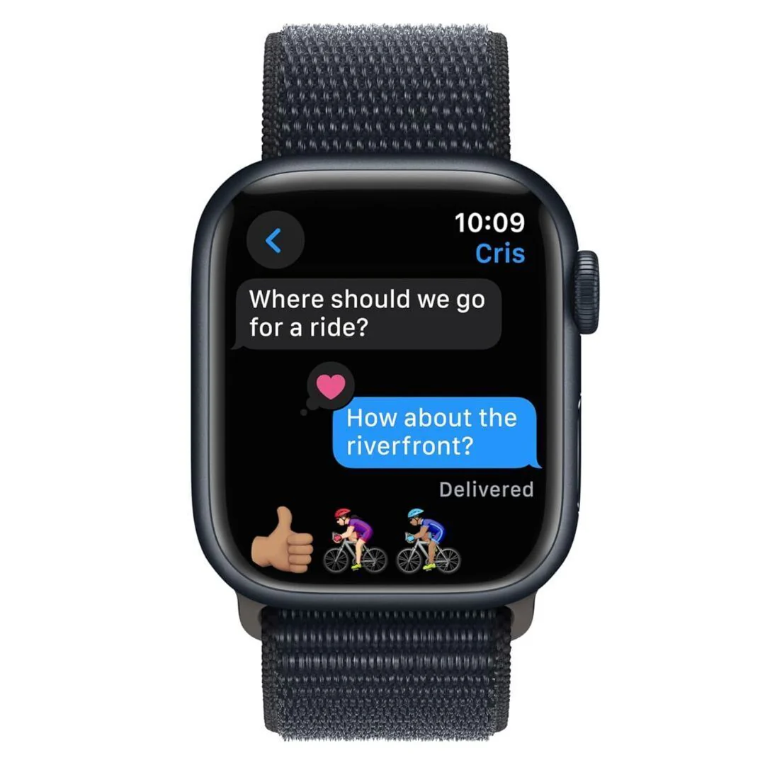 Apple Watch Series 9 GPS 41mm Midnight Aluminum Case with Midnight Sport Loop with Blood Oxygen App - Image 4