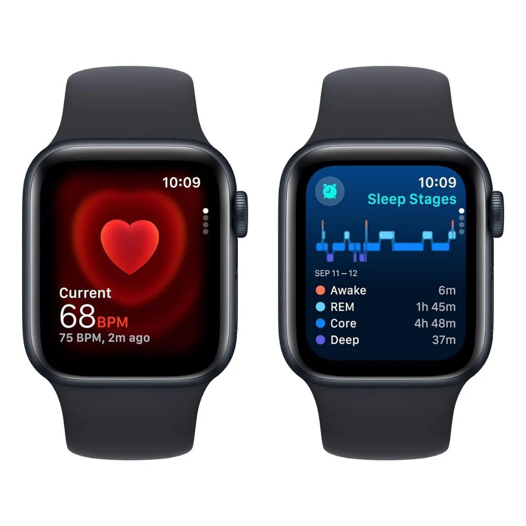 Apple Watch SE (2nd Gen) GPS + Cellular 40mm Midnight Aluminum Case with Midnight Band (Certified Refurbished) - Image 3