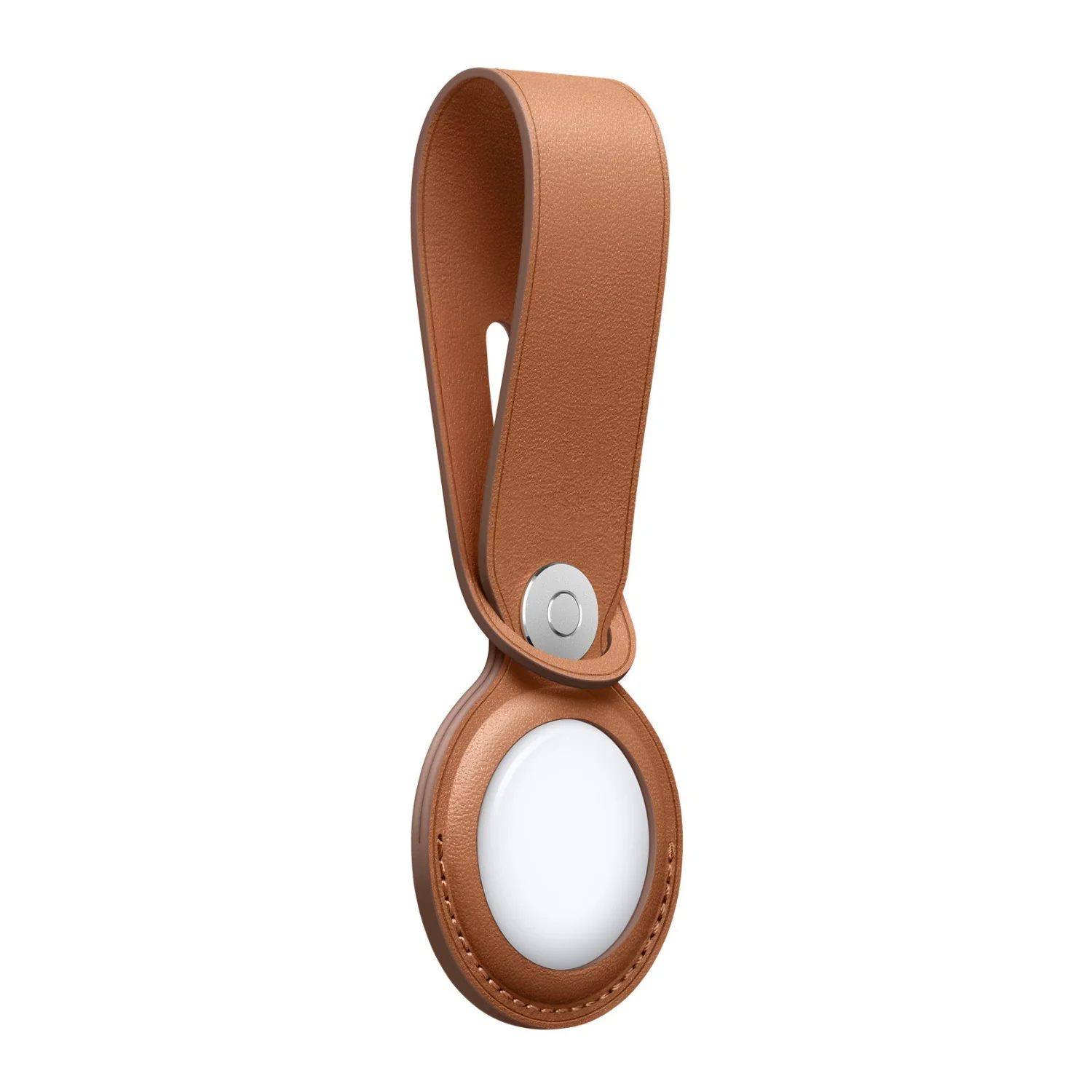 Apple Leather Loop for AirTag (Saddle Brown) - Image 5