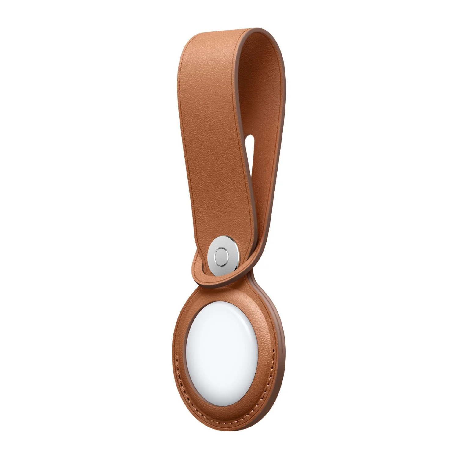Apple Leather Loop for AirTag (Saddle Brown) - Image 6