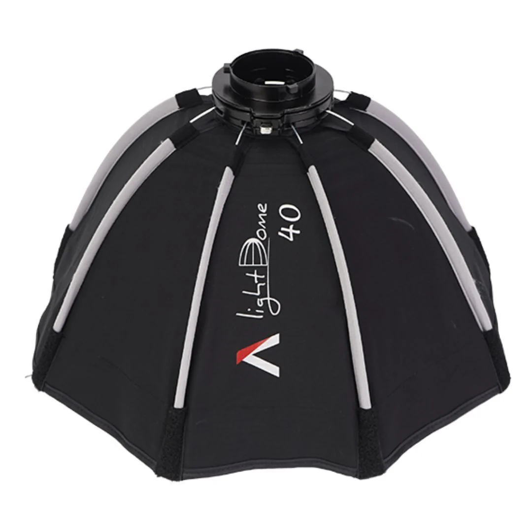 Aputure Light Dome 40 Round 8-Corner Mini Softbox with ProLock Mount and Reflective Silver Lining - Image 2