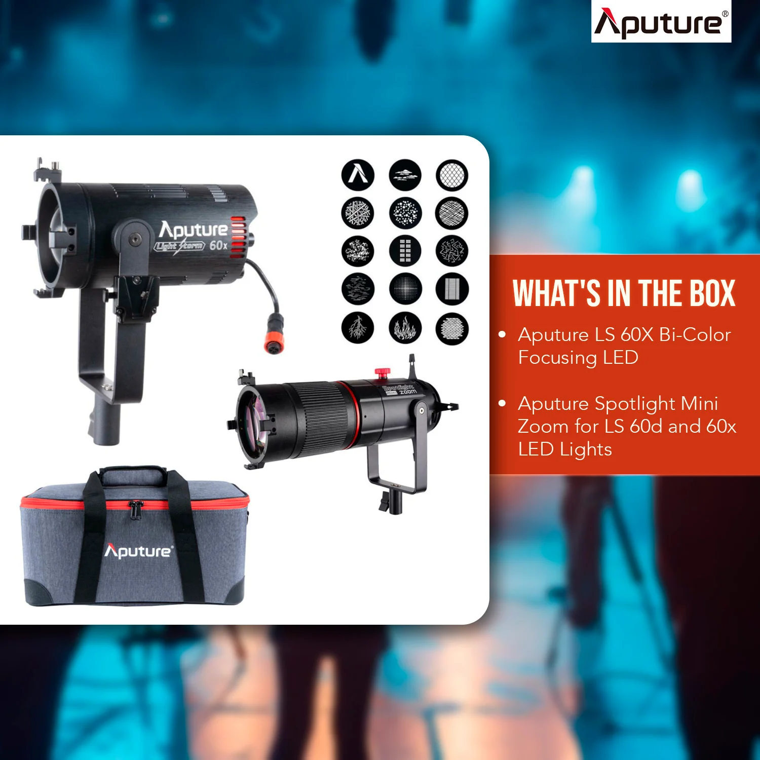 Aputure LS 60X Bi-Color Focusing LED with Spotlight Mini Zoom for LS 60d and 60x LED Lights Bundle - Image 7
