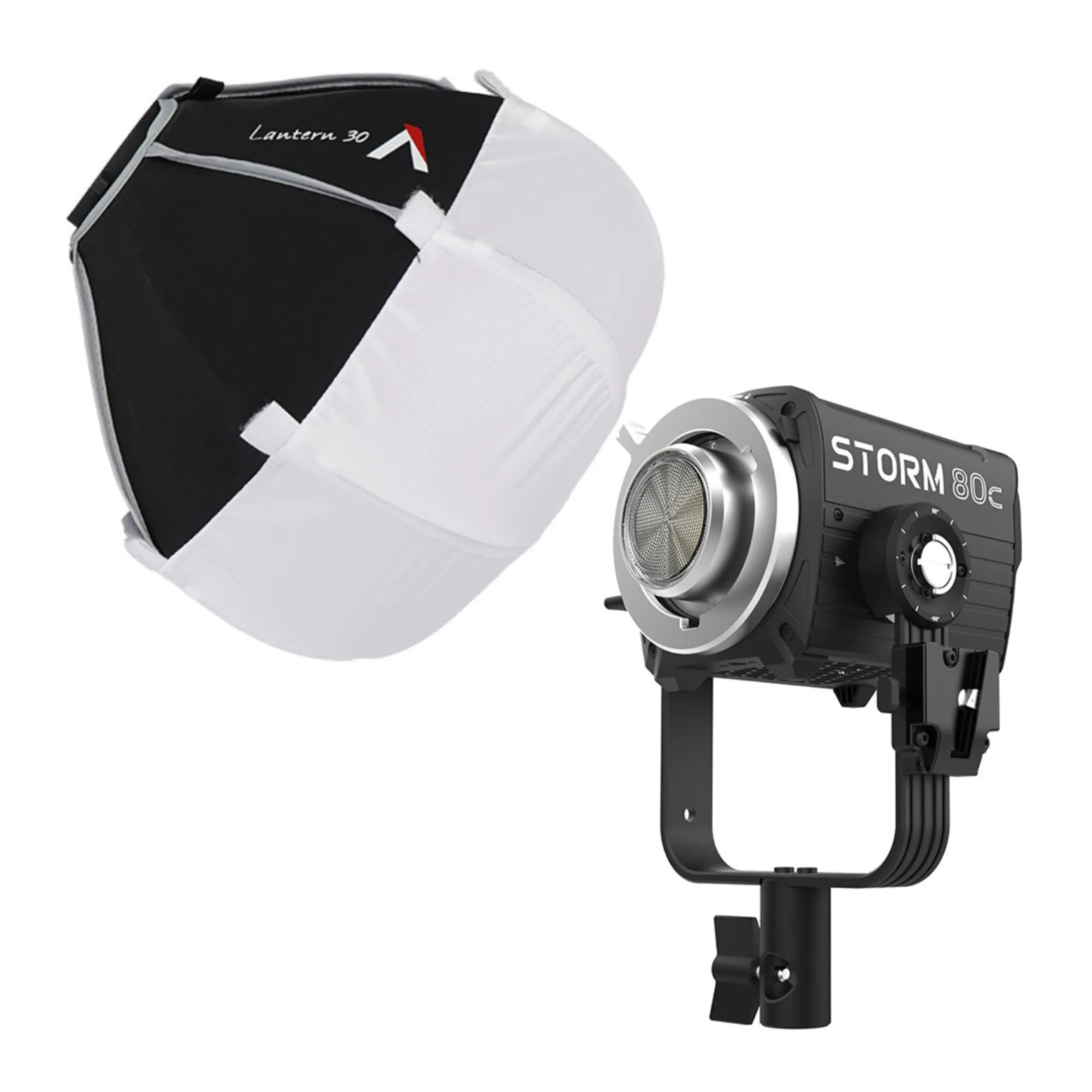 Aputure STORM 80c 80W Full-Color Point Source Fixture (Black) and Omnidirectional Softbox Bundle