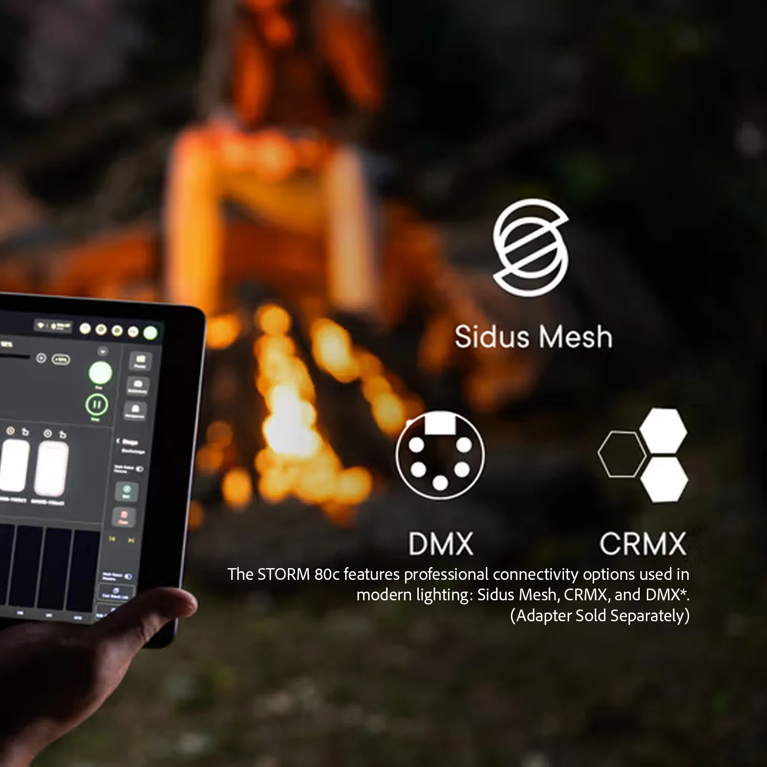 Aputure STORM 80c 80W Tunable Color Point Source Black Fixture with Aputure CF4 Fresnel Bundle - Image 5