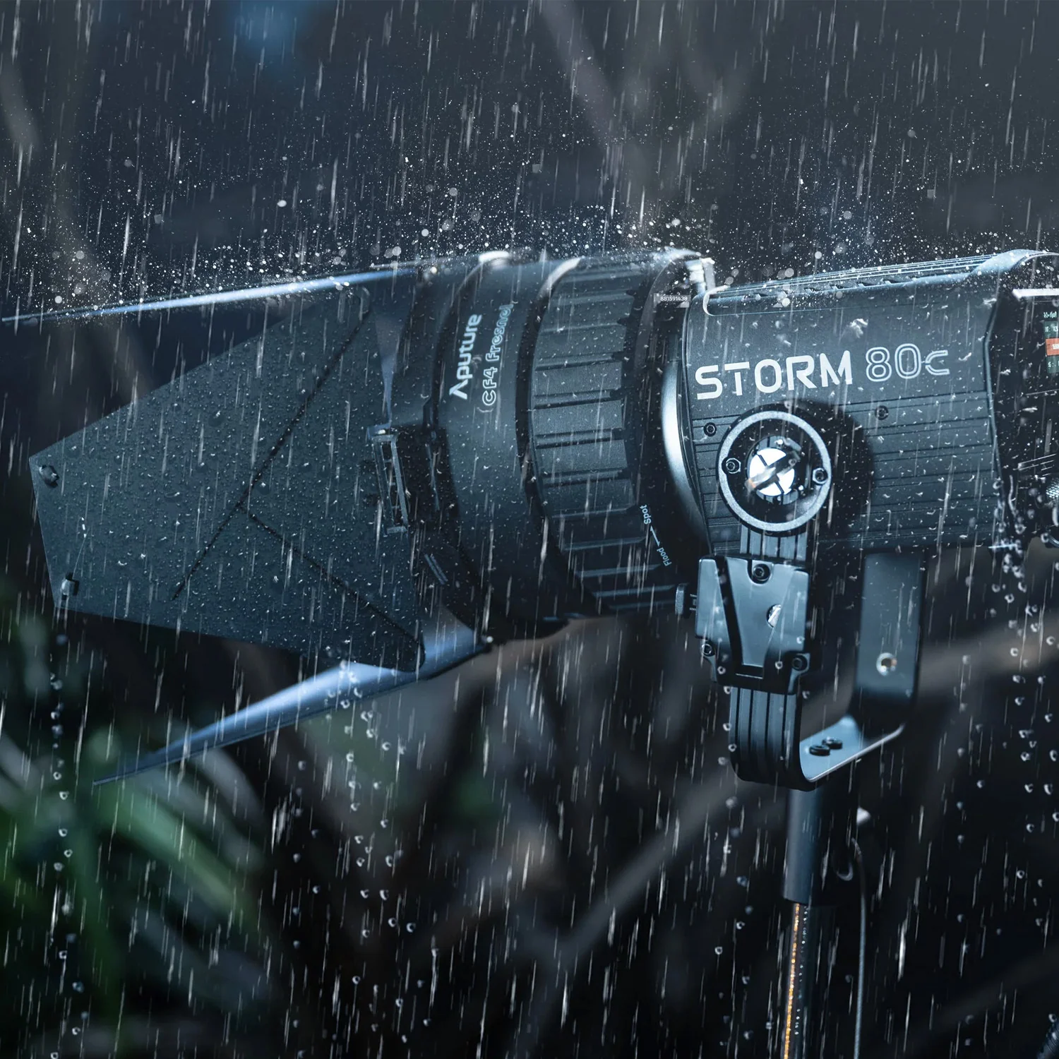 Aputure CF4 Fresnel for Storm 80c Fixture with 4-Inch Diameter Lens (Black) and CF4 Barn Door Bundle - Image 5