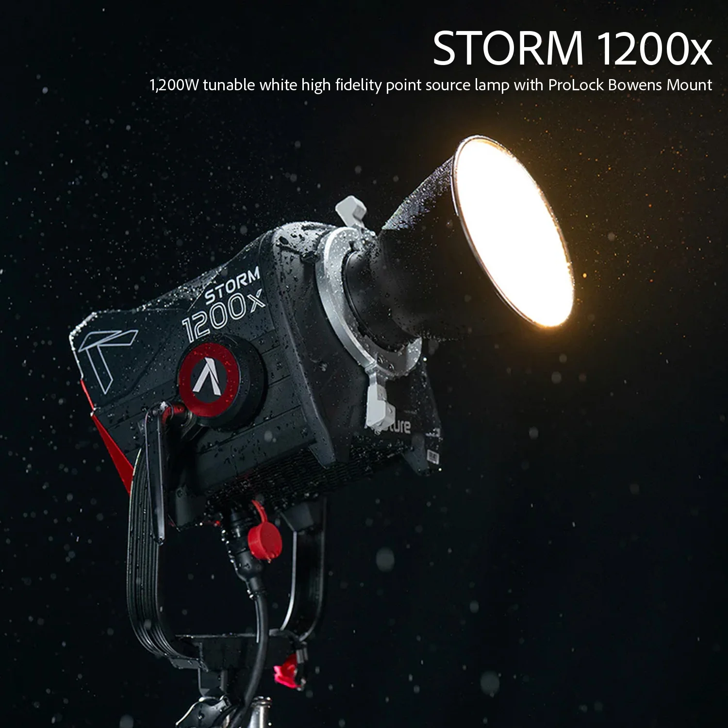 Aputure Storm 1200x Dual-Color Point Source Light Fixture with Advanced Dimming Technology (Black) - Image 2