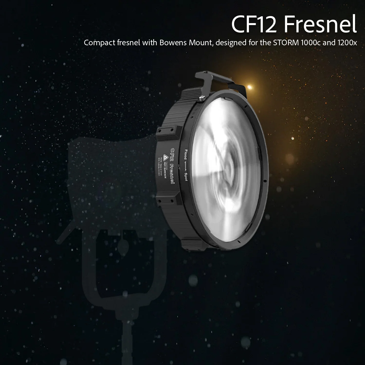 Aputure CF12 Bowens Mount Fresnel with Dual Expanding Focusing System and CF12 Barn Door Bundle - Image 2