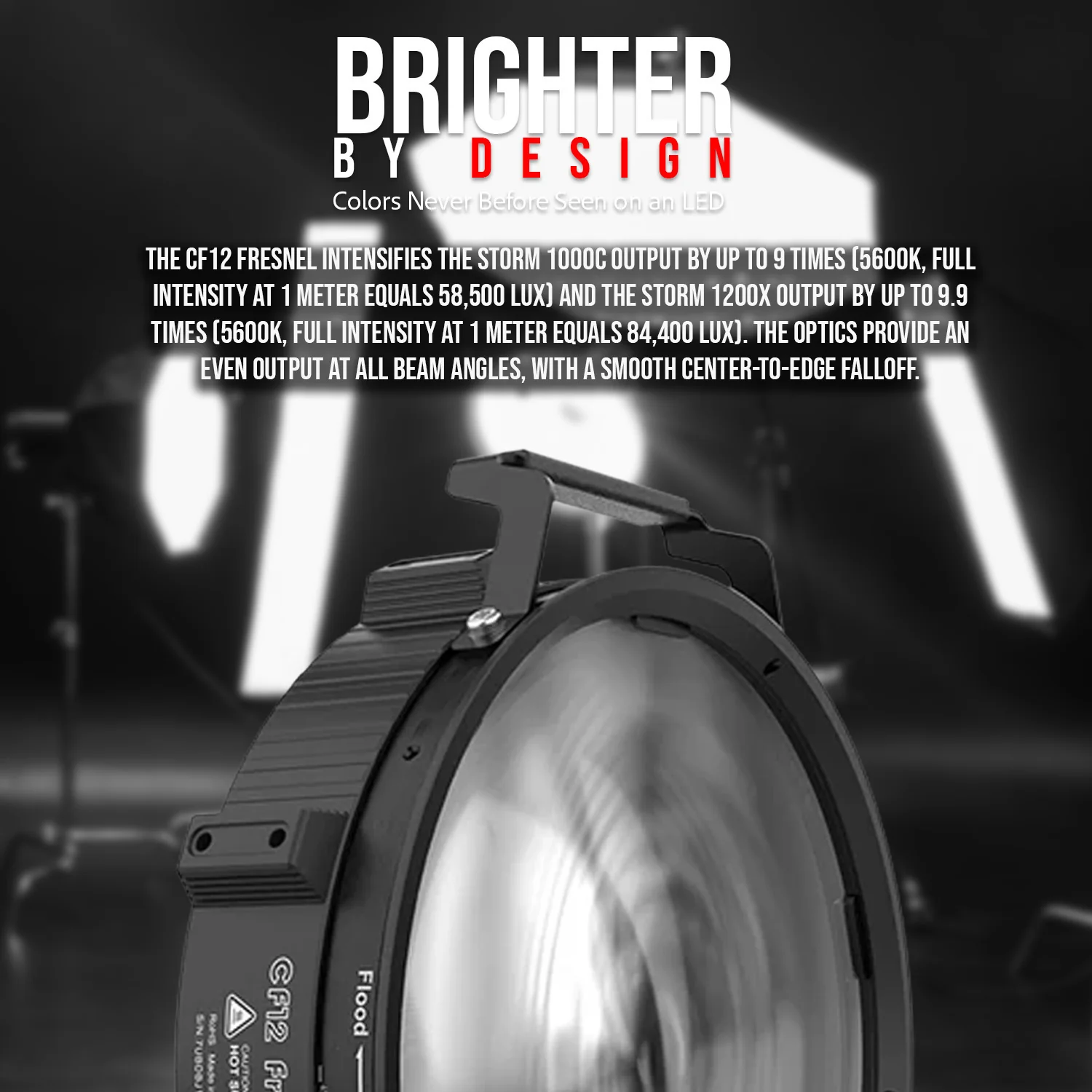 Aputure CF12 Bowens Mount Fresnel with Dual Expanding Focusing System and CF12 Barn Door Bundle - Image 3