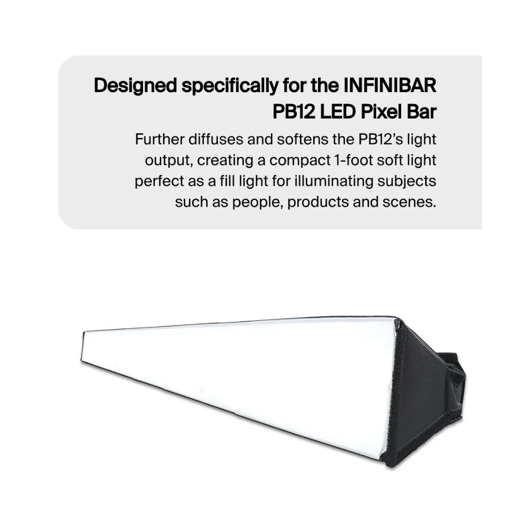 Aputure INFINIBAR PB12 Softbox and Light Control Fabric Grid PB12 - Image 2
