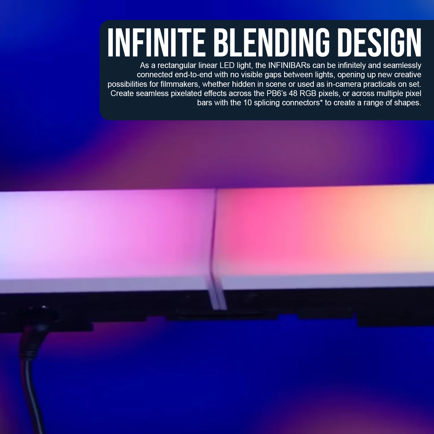 Aputure Infinibar PB6 Flexible Wireless Pixel Bar with INFINIBAR PB6 Light Modifier Softbox Bundle - Image 3
