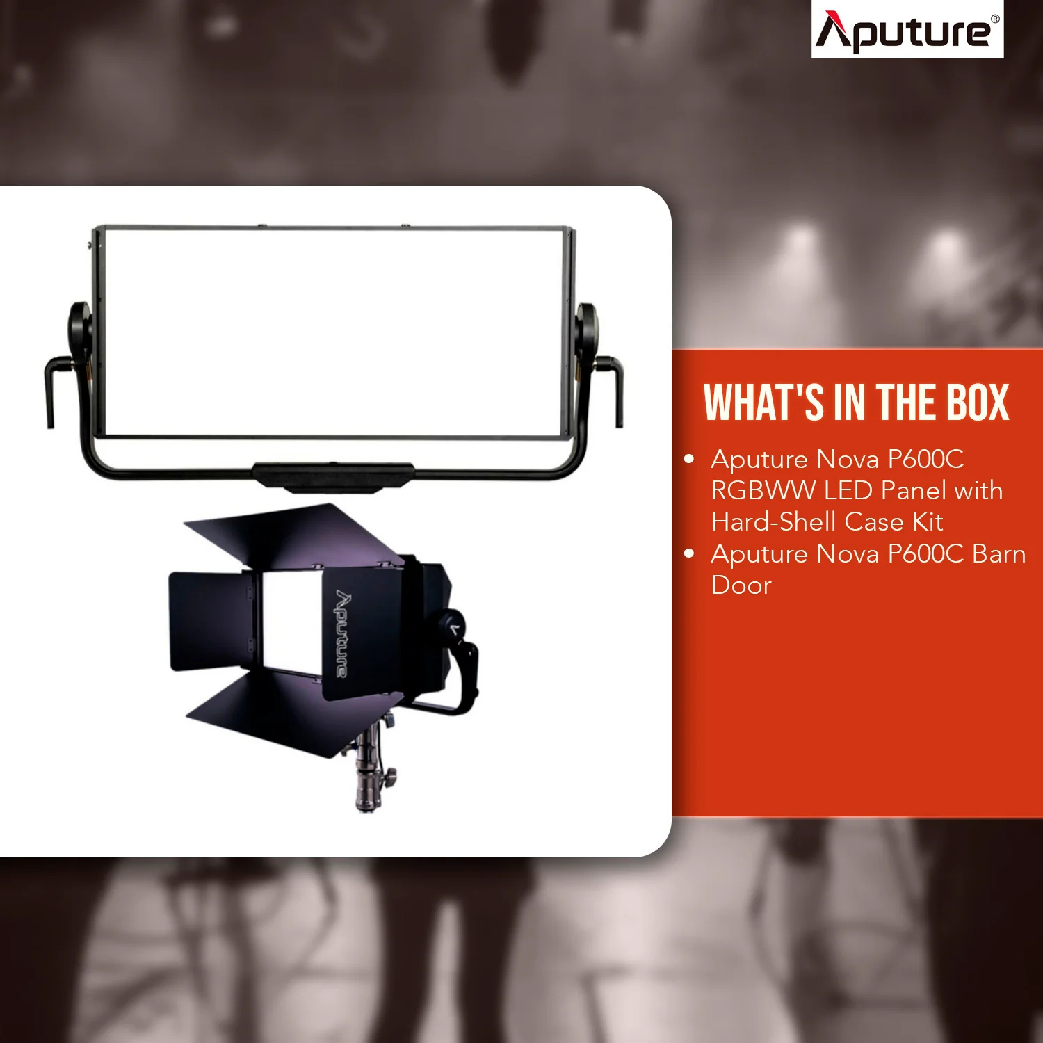 Aputure Nova P600C RGBWW LED Panel with Hard-Shell Case Kit with Aputure Nova P600C Barn Door Bundle - Image 7