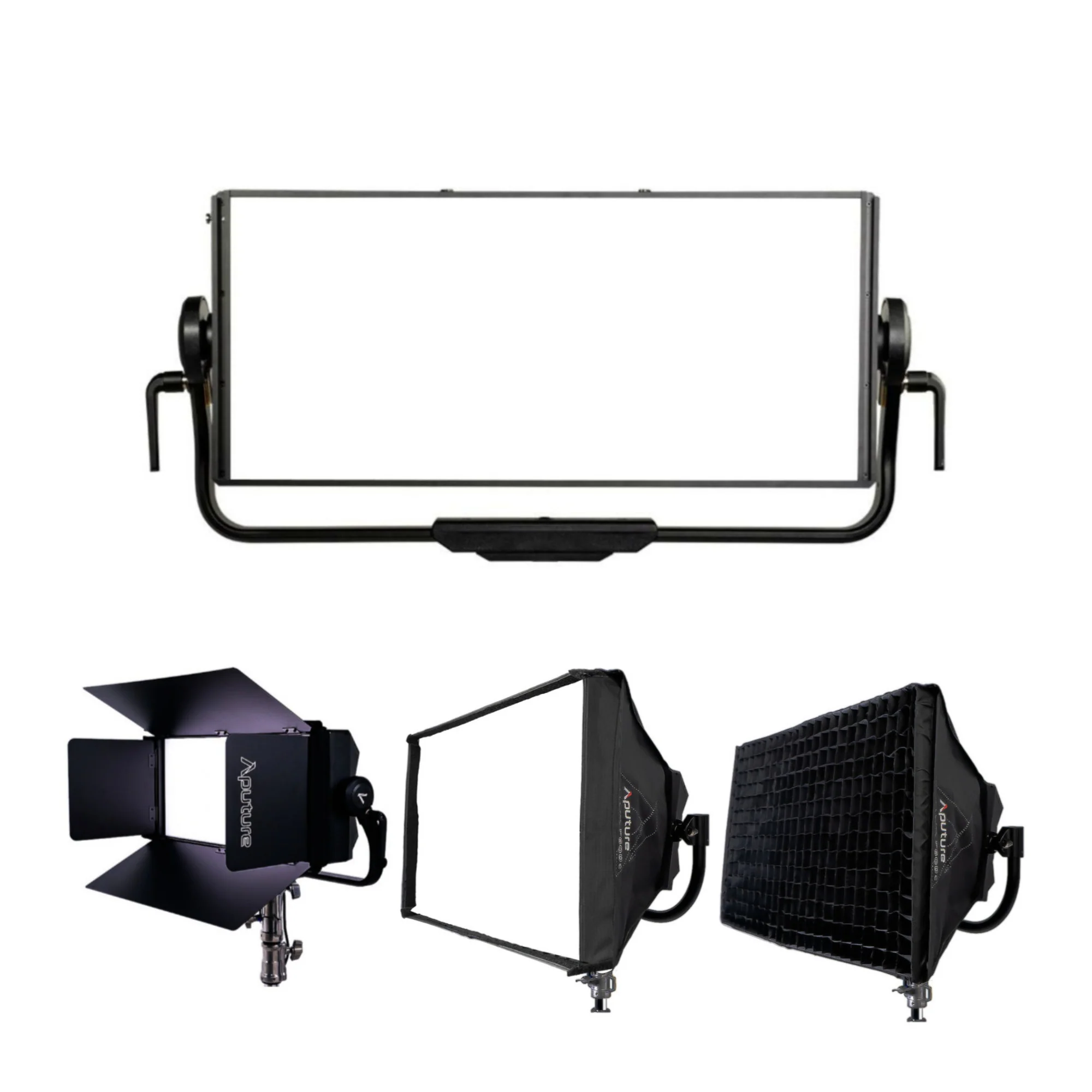 Aputure Nova P600C RGBWW LED Panel with Hard-Shell Case Kit with P600C Barn Door and Softbox Bundle