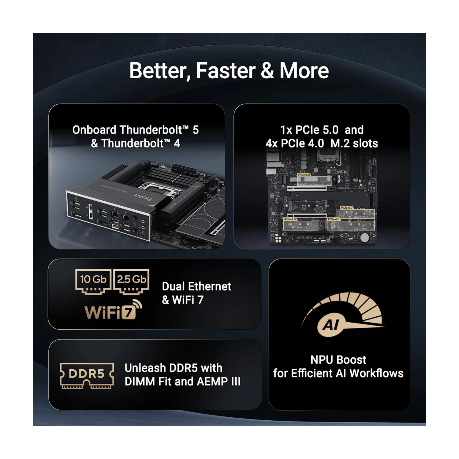 ASUS ProArt Z890-CREATOR WIFI ATX Motherboard Intel Z890 - Thunderbolt 5 Ports - Image 3