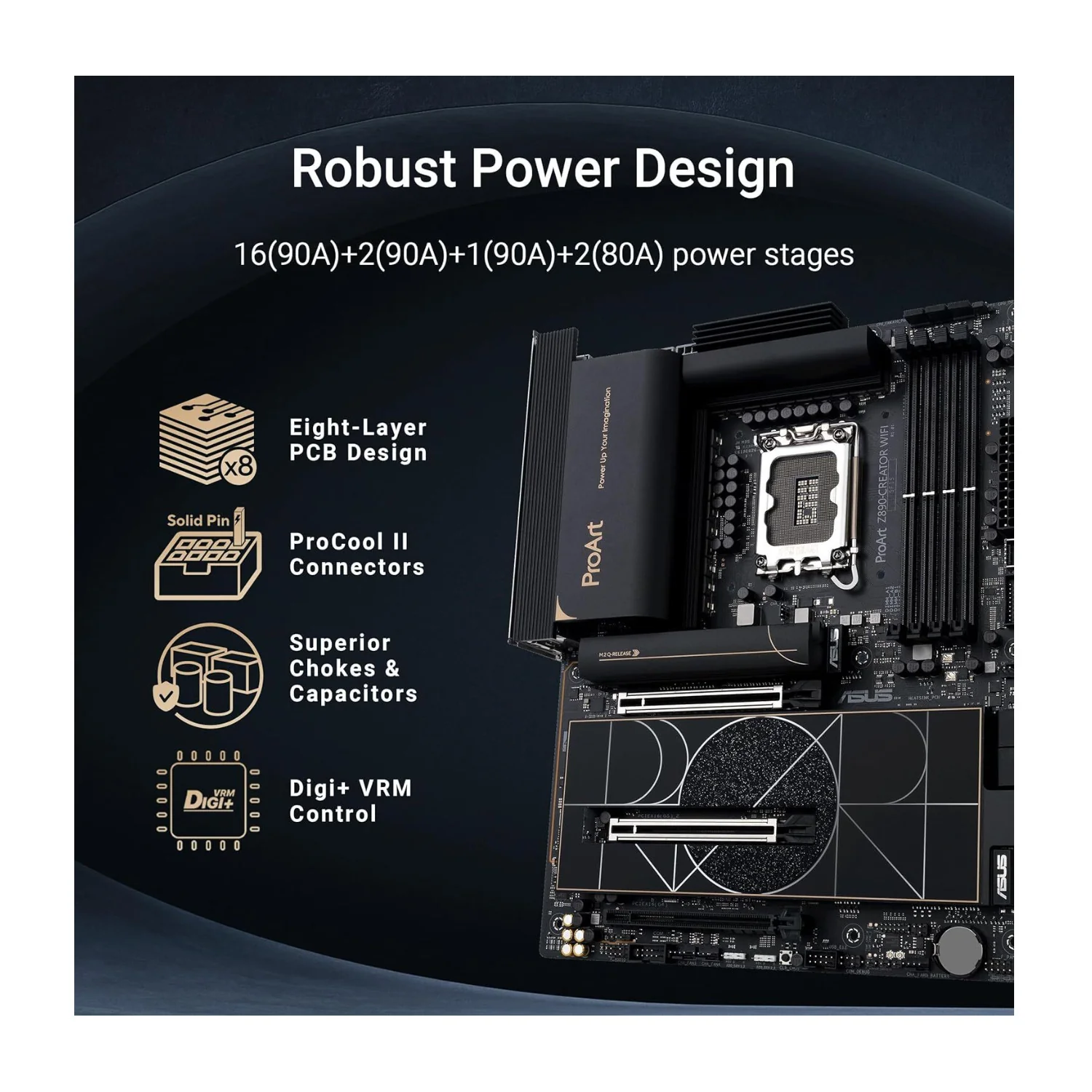 ASUS ProArt Z890-CREATOR WIFI ATX Motherboard Intel Z890 - Thunderbolt 5 Ports - Image 4