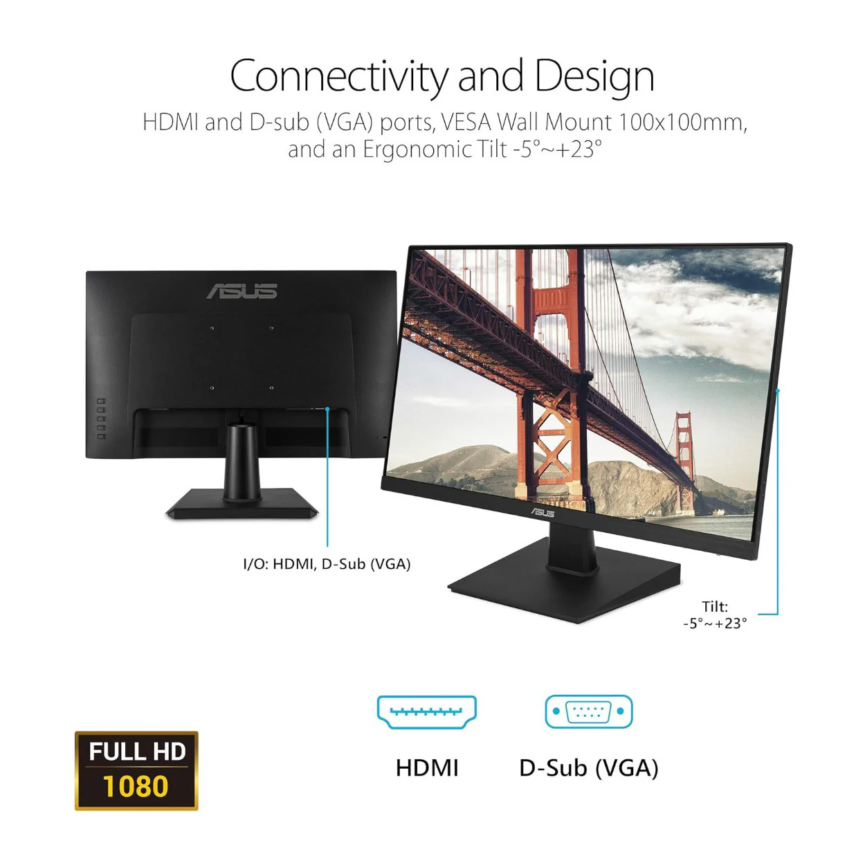 Asus VA27EHE 27-Inch 75 Hz Full HD IPS LED Eye Care Monitor (Black) - Image 8