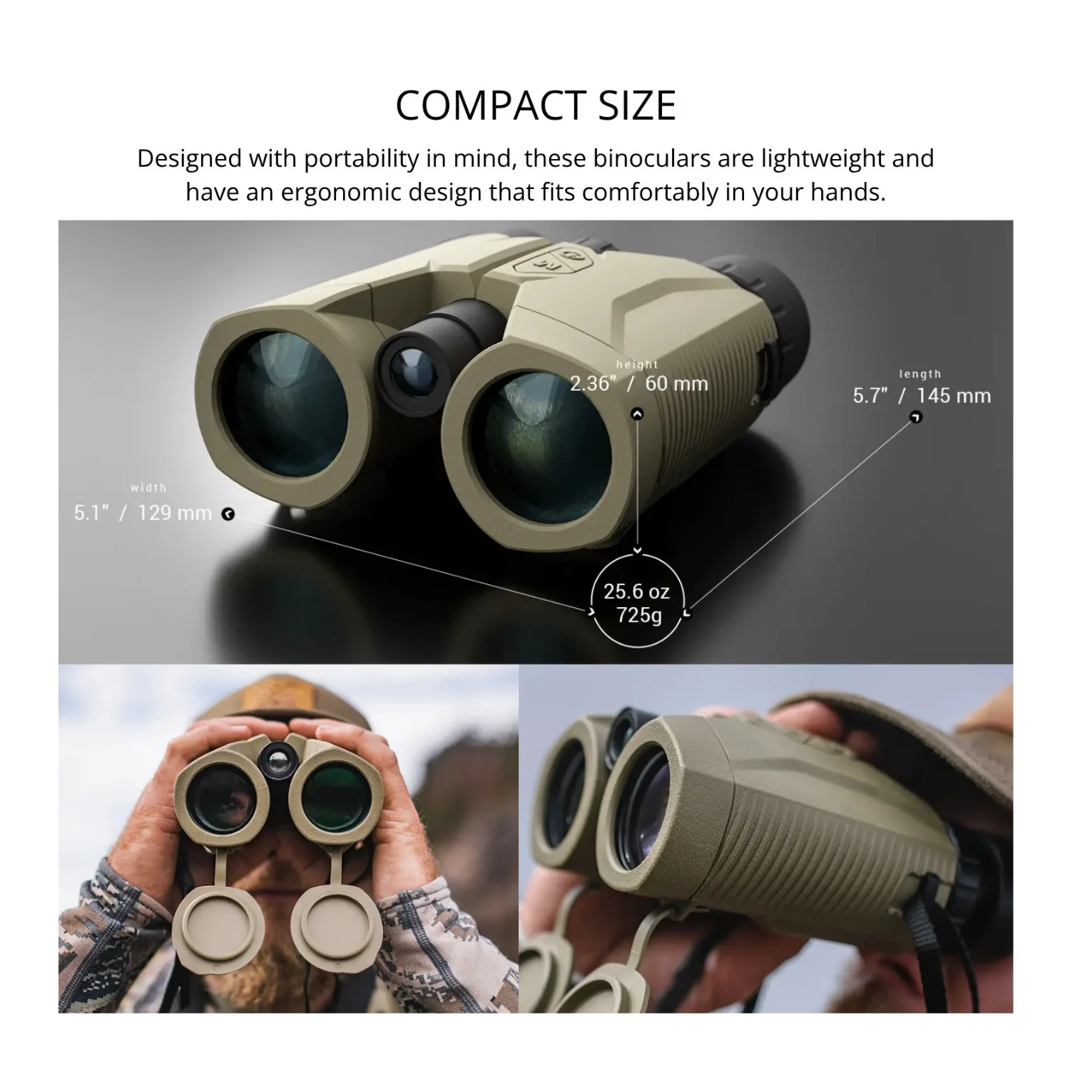 ATN 10x42 3K Laser Ballistics Rangefinder Binoculars IPX6 with LCD Display - Image 3