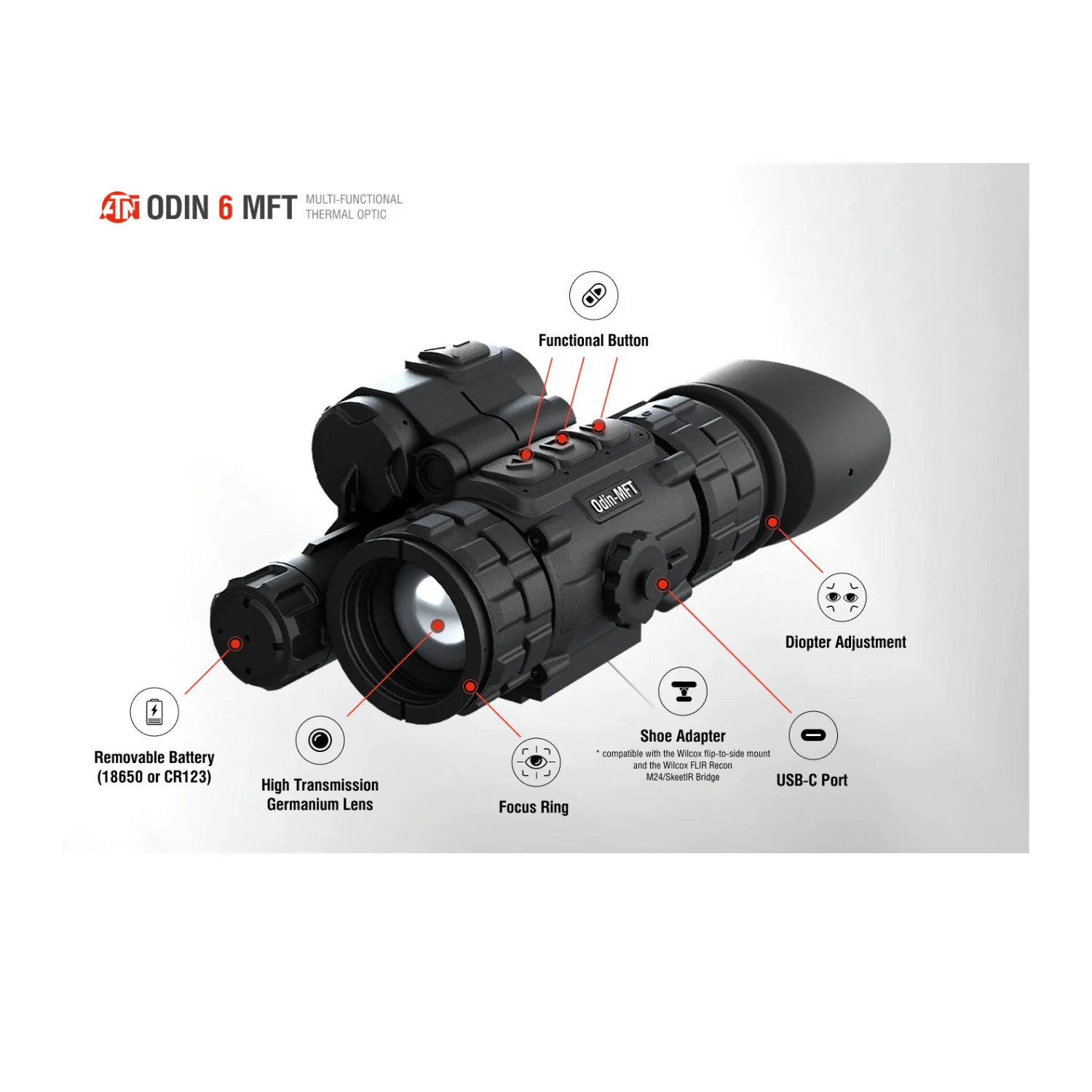 ATN Odin 6 Multi-Functional Thermal Optic with 640480 Sensor - Image 5