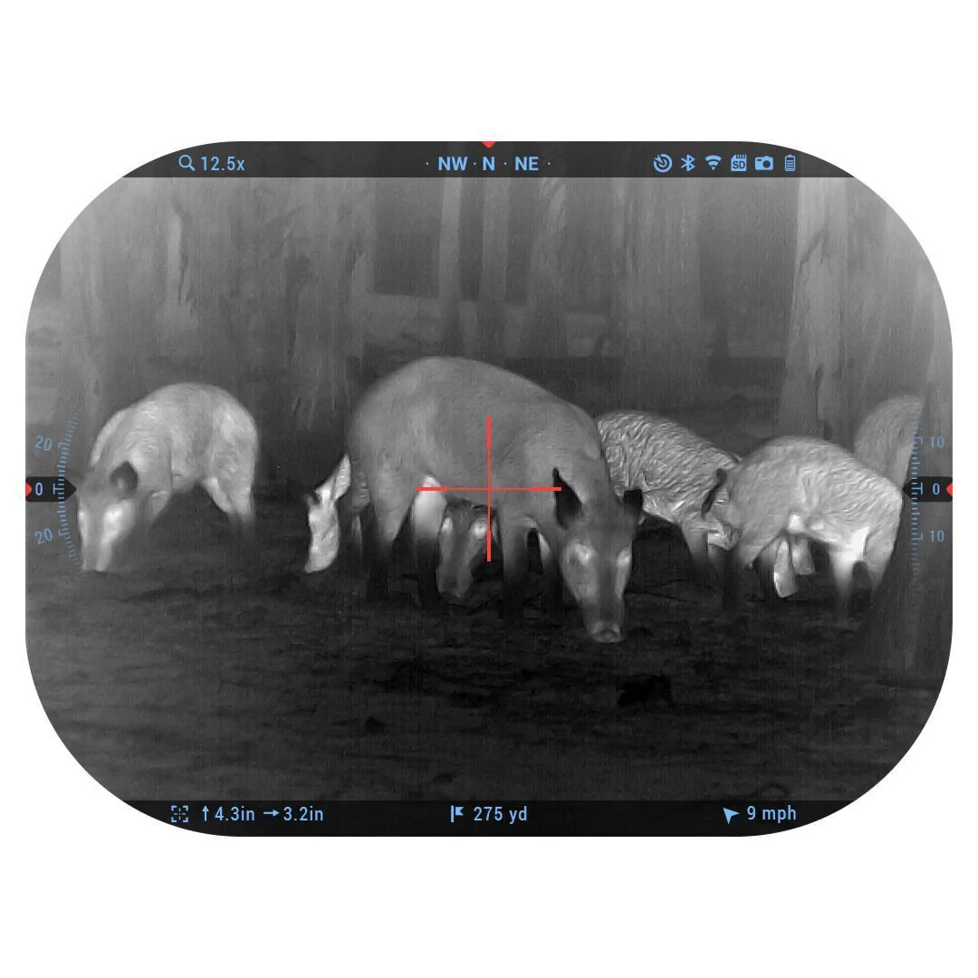 ATN ThOR 5 320 3-12x Weather-Resistant Smart HD Thermal Rifle Scope with 5th Gen Sensor (Black) - Image 6