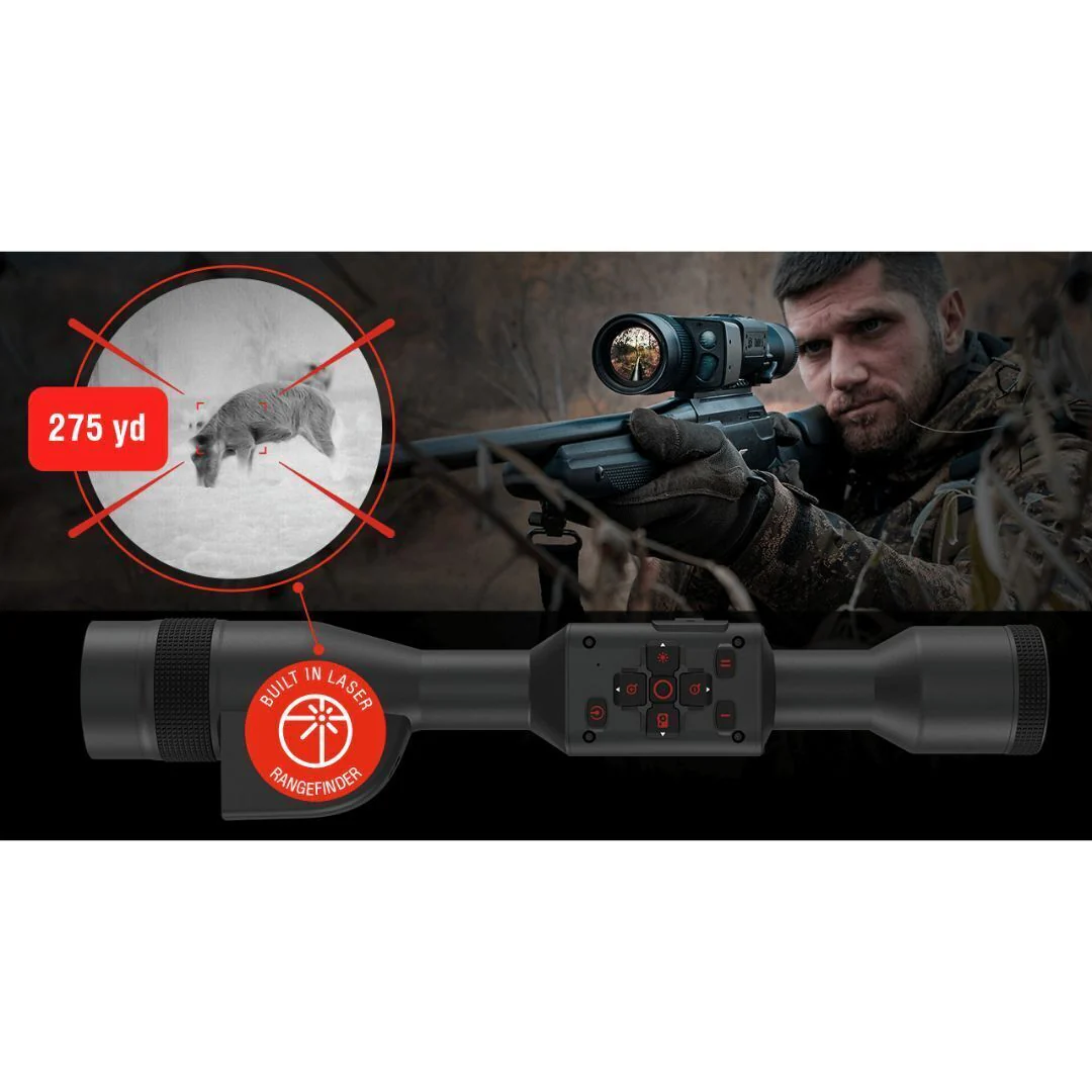 ATN ThOR 5 LRF 640x480 5-40x 12 Micron Weather-Resistant Smart HD Thermal Rifle Scope (Black) - Image 3