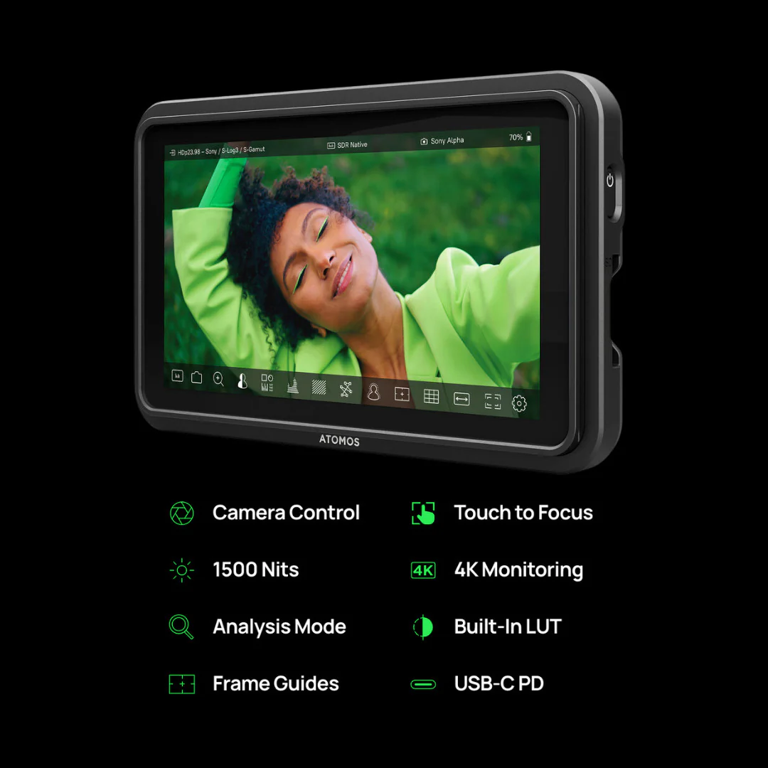 Atomos Shinobi II 5-Inch HDMI 4K Monitor with Mount, Sunhood, and Locking Adapter Bundle - Image 6
