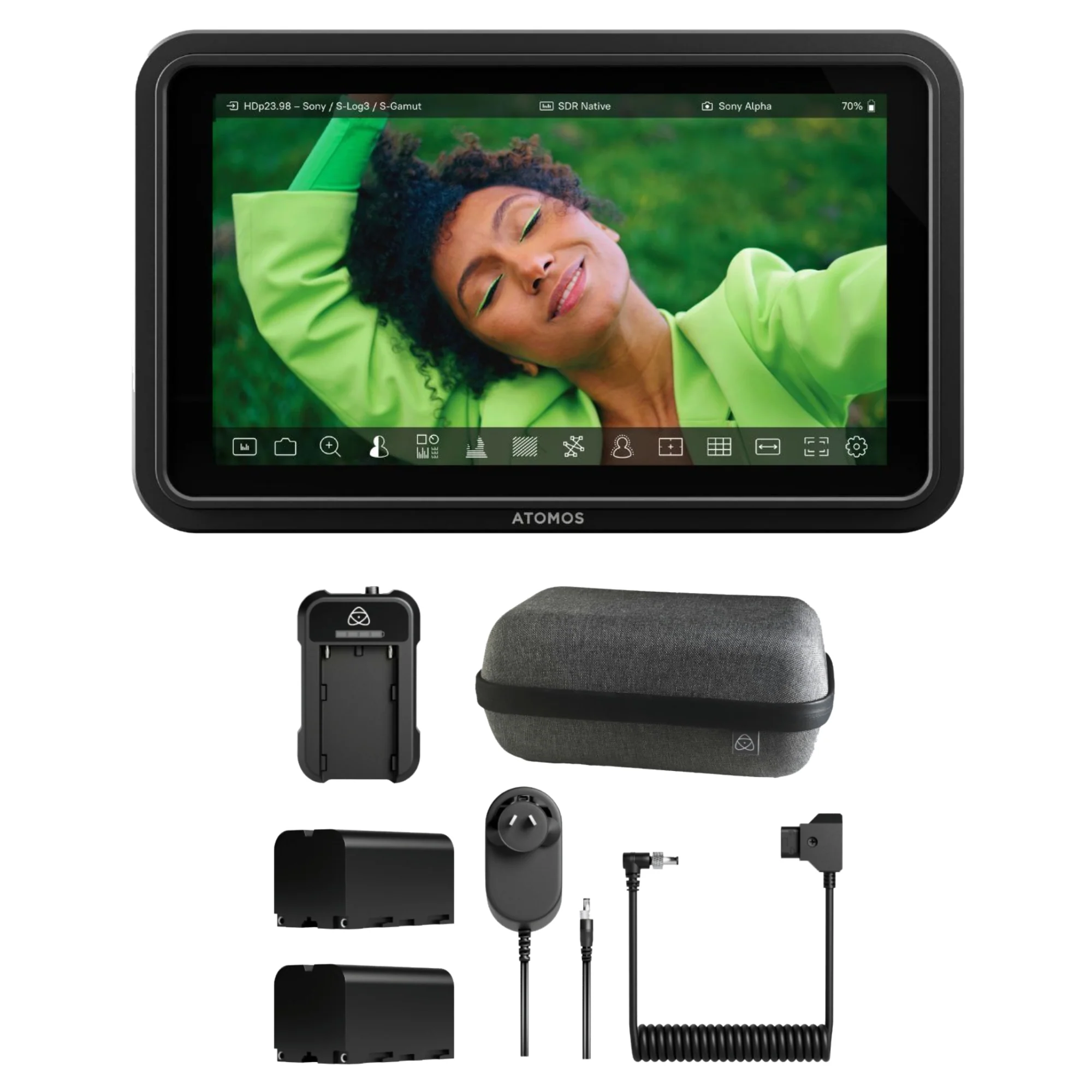 Atomos Shinobi II 5-Inch HDMI 4K Monitor Bundle with Universal Power Kit