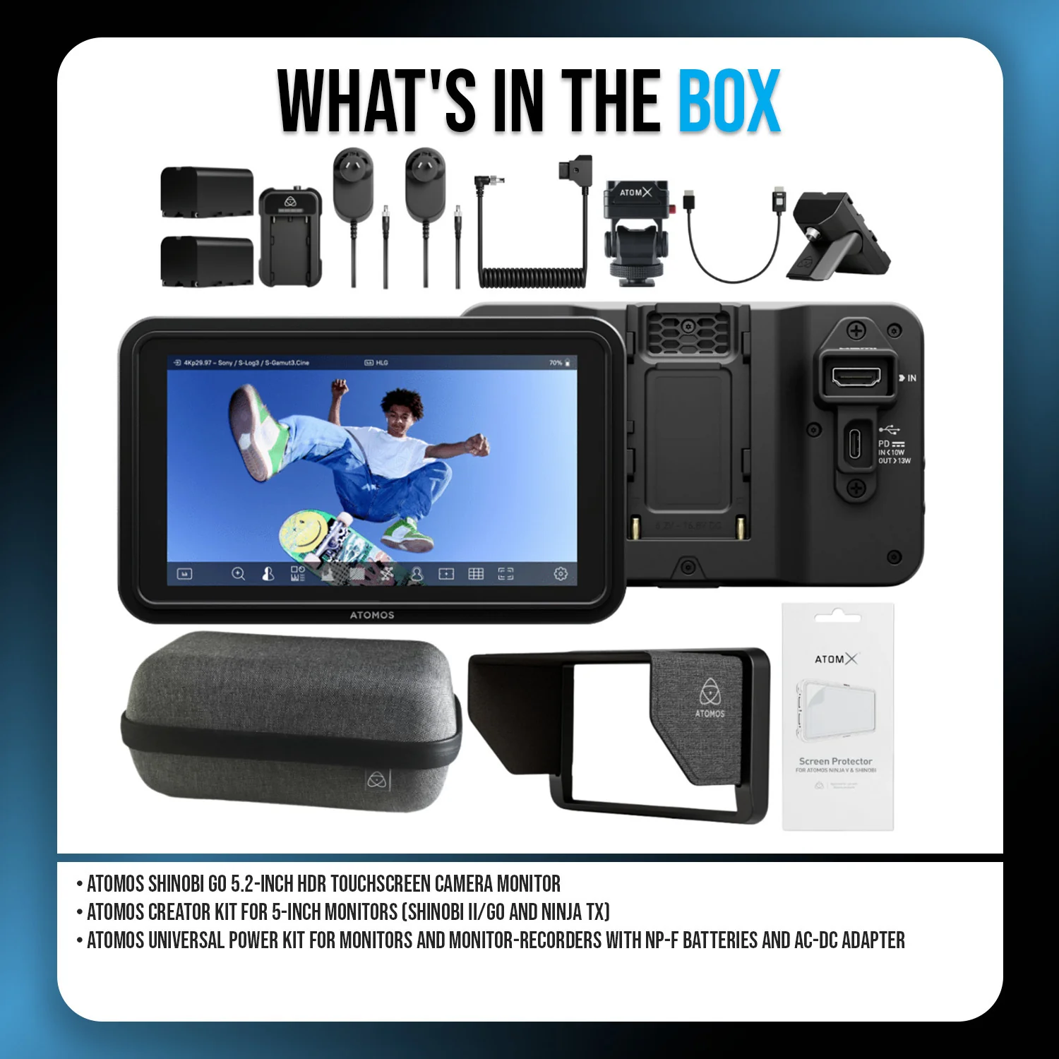 Atomos Shinobi GO 5.2-inch HDR Touchscreen Camera Monitor Bundle - Image 6