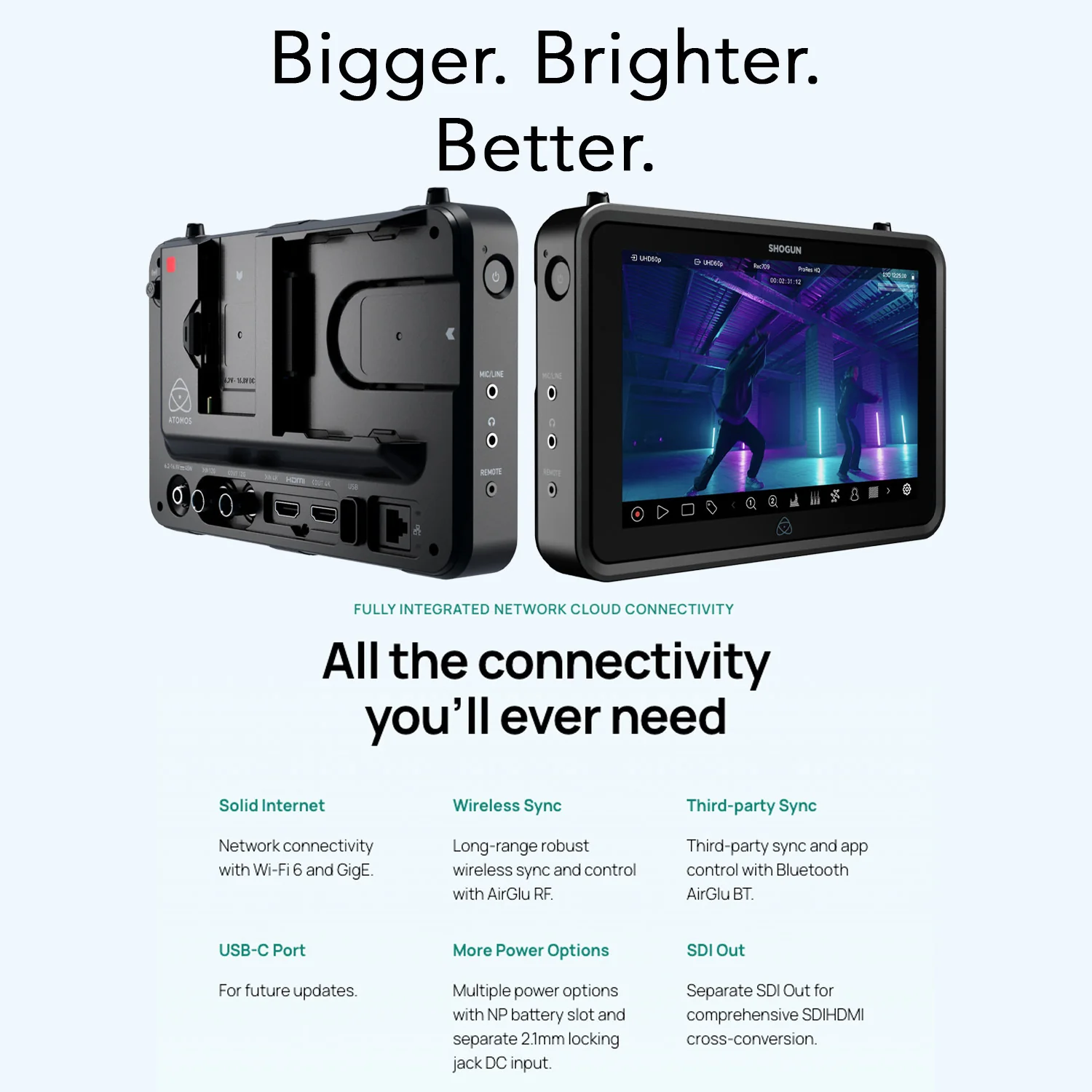 Atomos Shogun 7.2-Inch HDR Monitor, Recorder, and Switcher Bundle with Universal Accessory Kit - Image 4