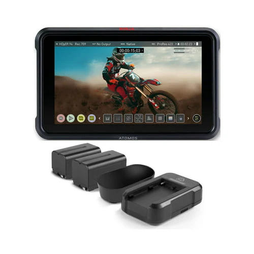 Atomos Ninja V 5-Inch HDR Daylight Viewable Portable Monitor/Recorder with Power Kit v2 Bundle