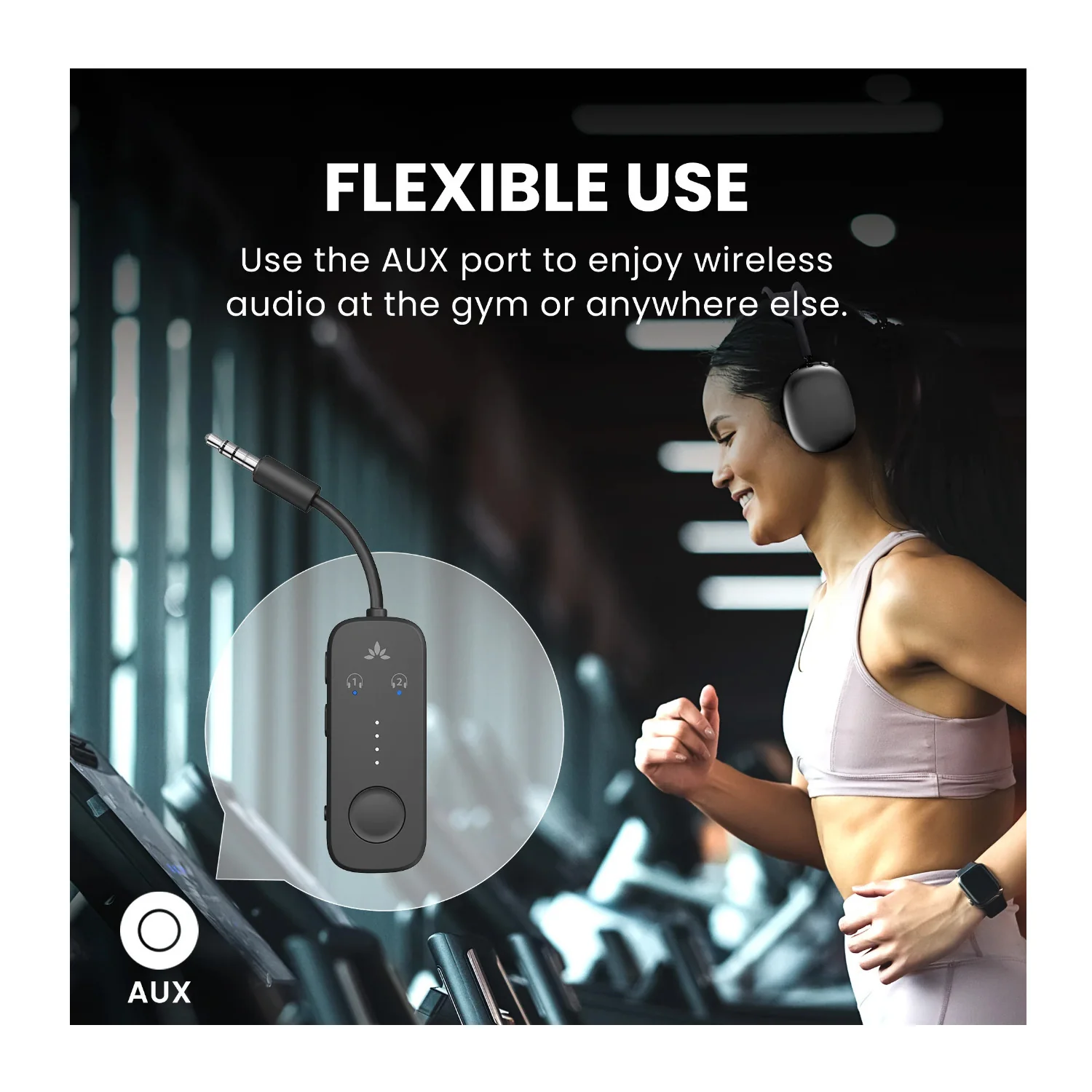 Avantree Relay Premium Bluetooth 5.3 Transmitter with aptX Adaptive (Black) - Image 5